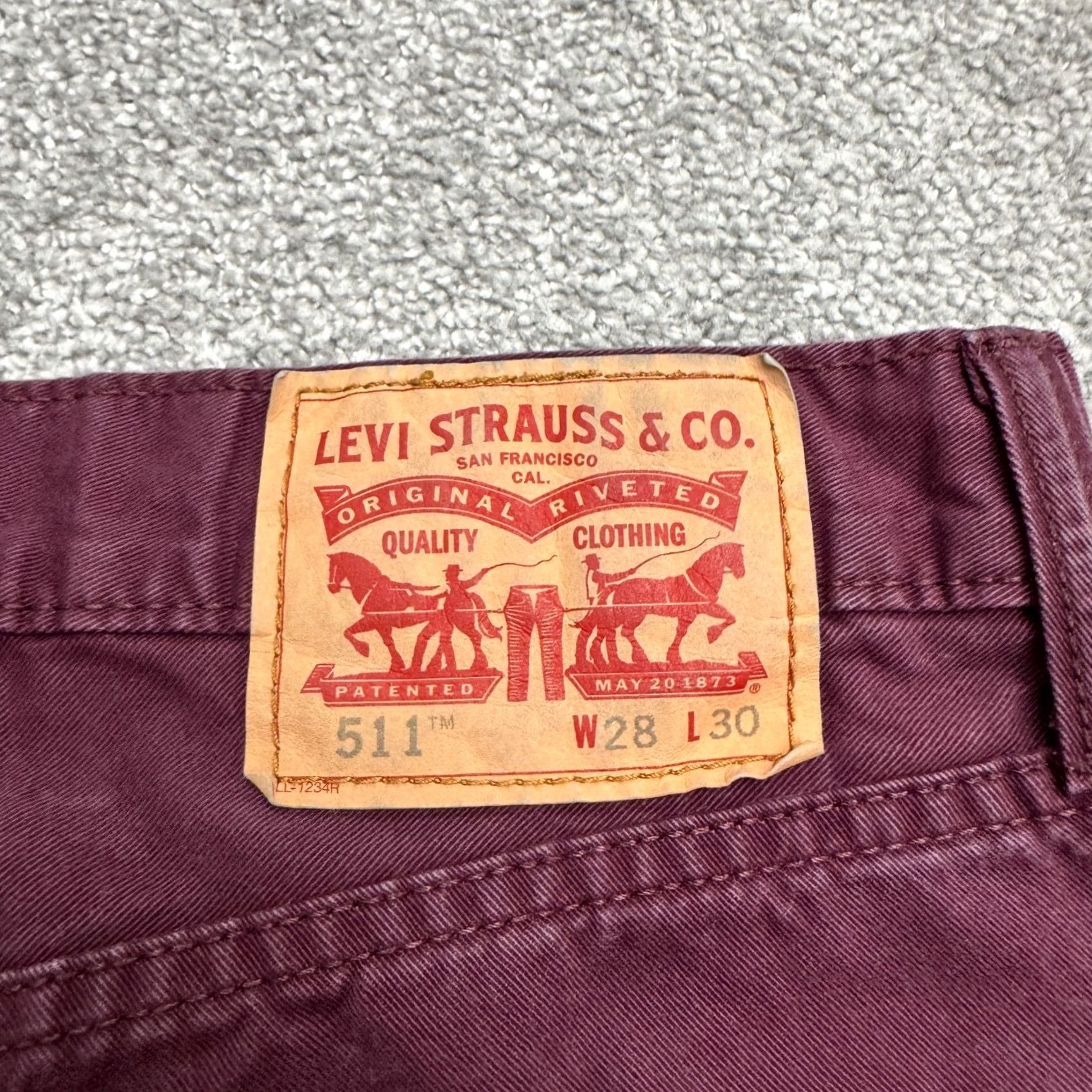 Levi's Levi's 511 Straight Leg Denim Jeans Womens 28x30 Red Cotton Mid Rise Vintage No Logo Pockets 28in Inseam Regular Fit Streetwear Size 28" / US 6 / IT 42 - 6 Thumbnail