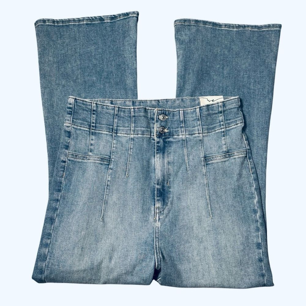 Free People New Free People We The Free Jayde Crop Flare Hayley Blue Je Size 30" / US 8 / IT 44 - 4 Thumbnail