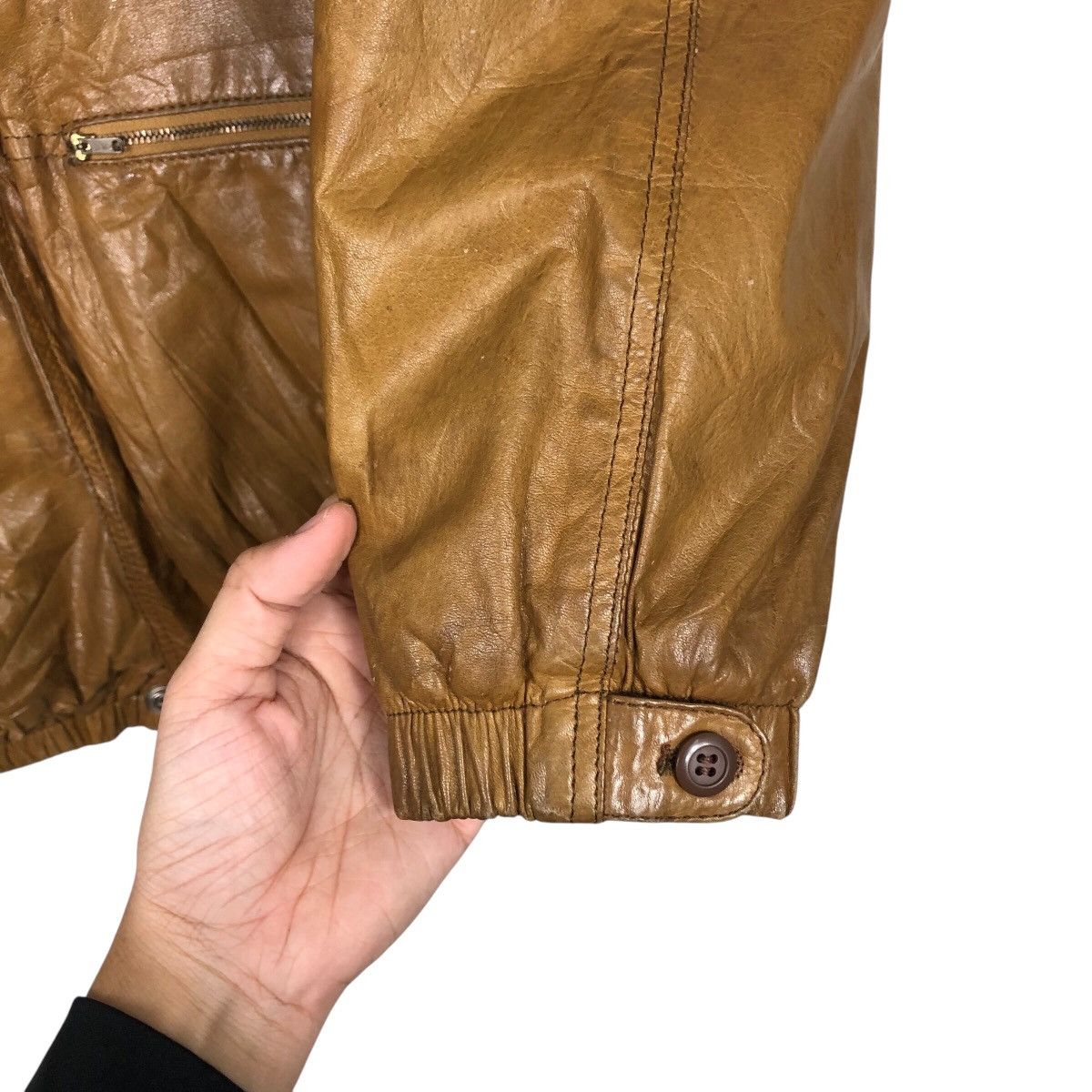 Japanese Brand × Vintage 📌Vintage Biker Leather Jacket Bleriot Size US L / EU 52-54 / 3 - 16 Thumbnail