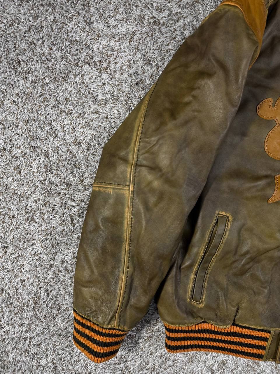 Ecko Unltd. Ecko Unltd Vintage Leather Bomber Jacket Y2K Varsity Size US XL / EU 56 / 4 - 5 Thumbnail