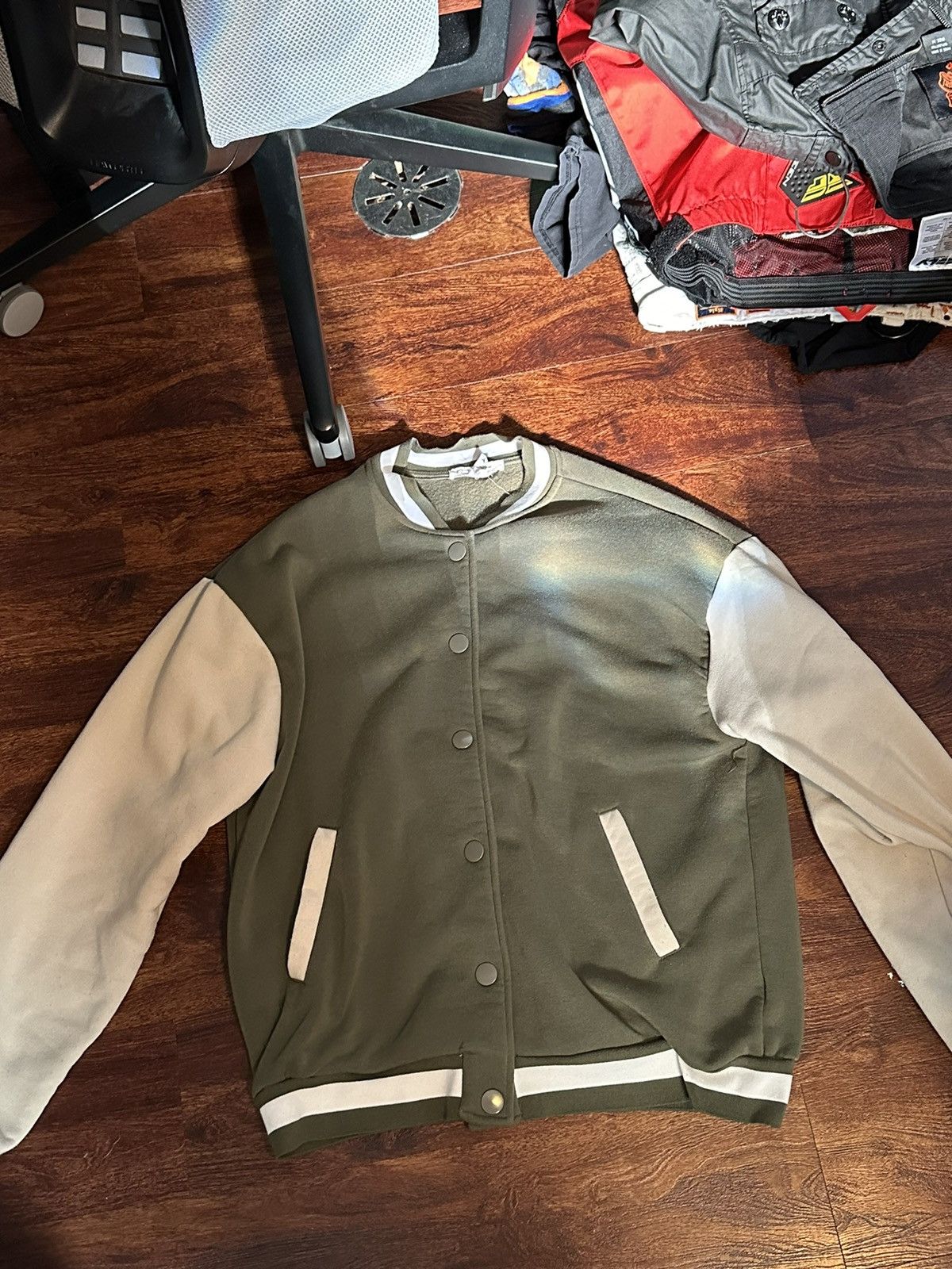 Vintage Green Varsity Jacket Size US M / EU 48-50 / 2 - 1 Thumbnail