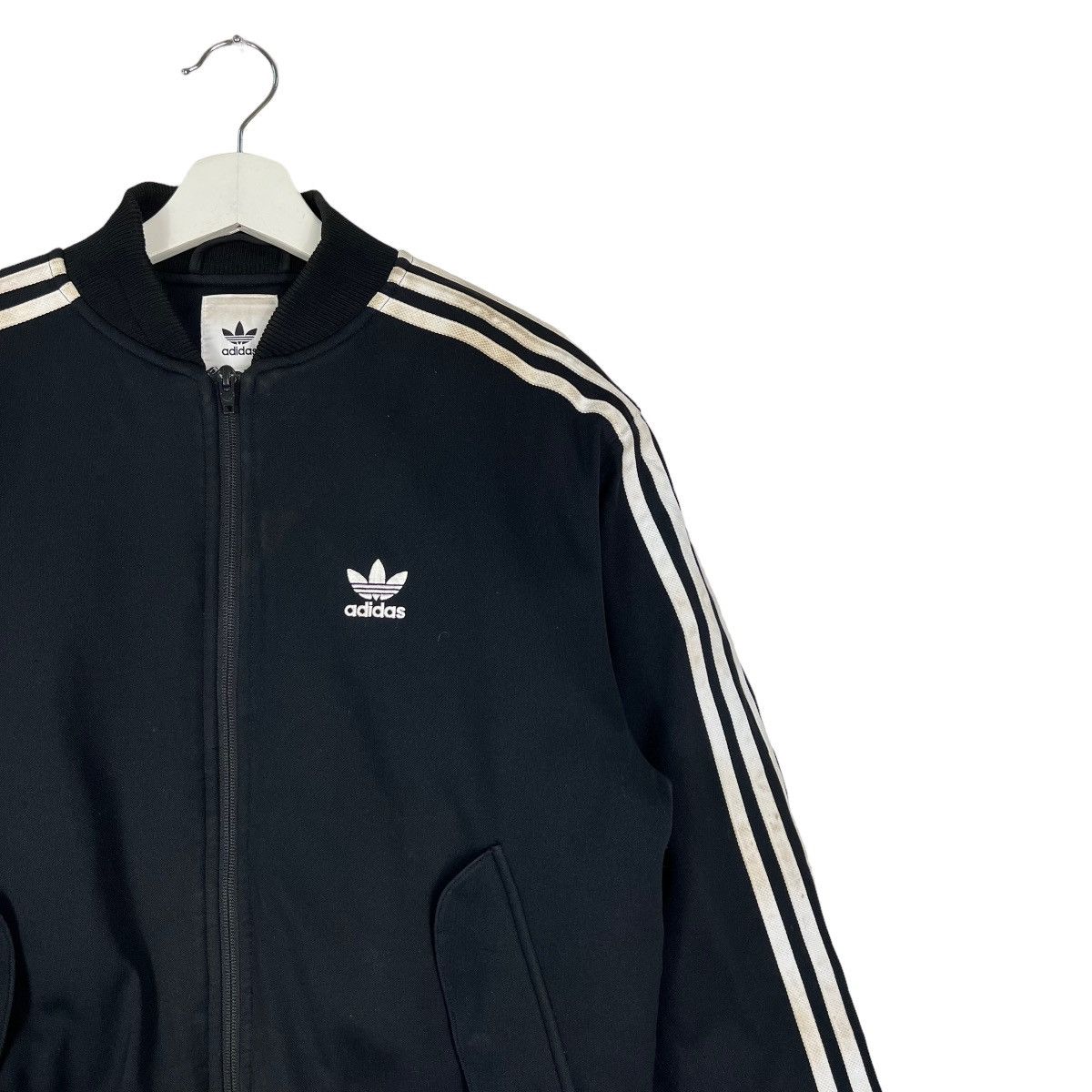Adidas 🔥 ADIDAS BLACK 3 STRIPE BOMBER JACKET Size US M / EU 48-50 / 2 - 6 Thumbnail