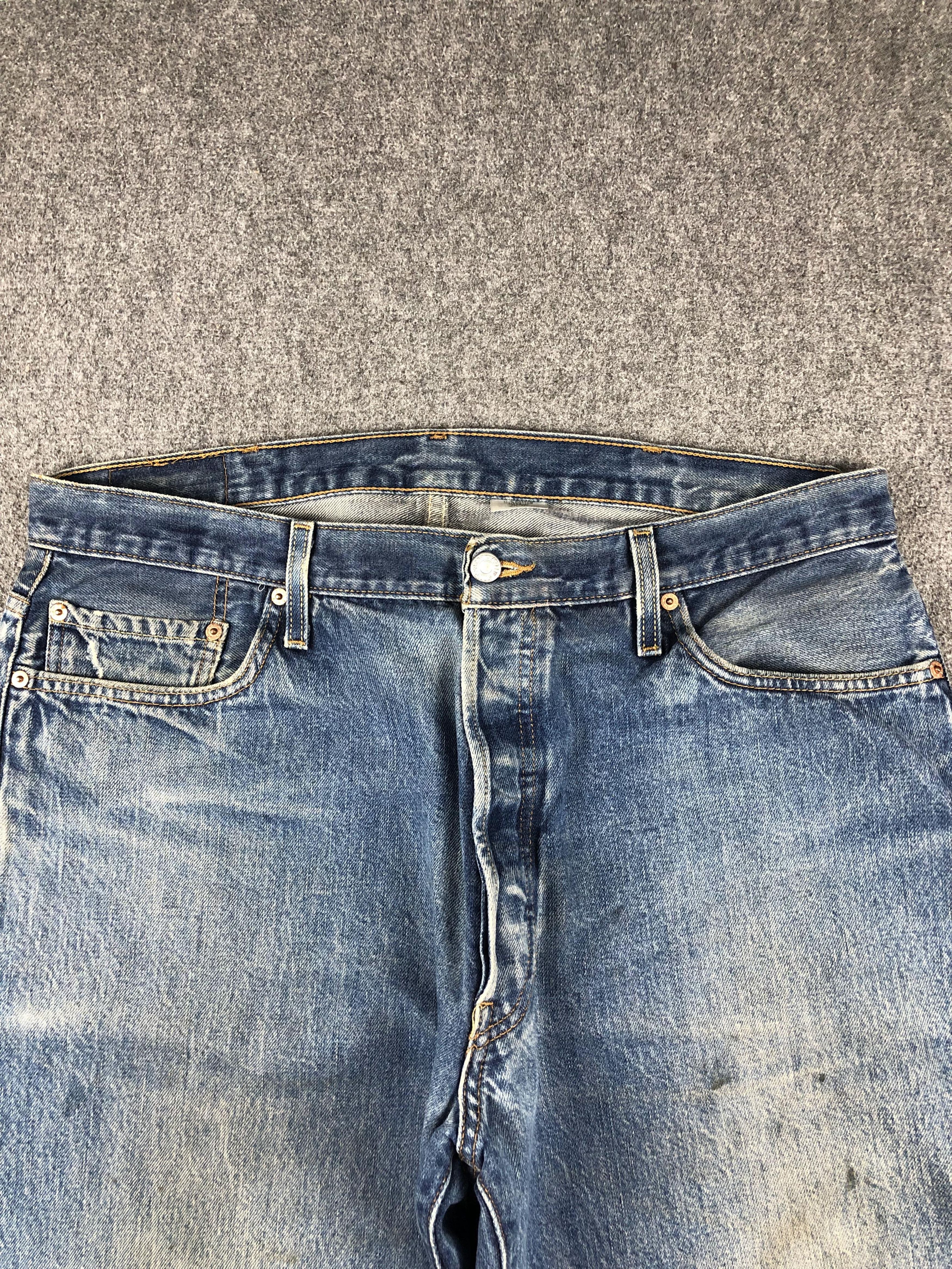 Levi's × Vintage Vintage Levis 501 Faded Blue Jeans DP2286 Size US 37 - 2 Thumbnail