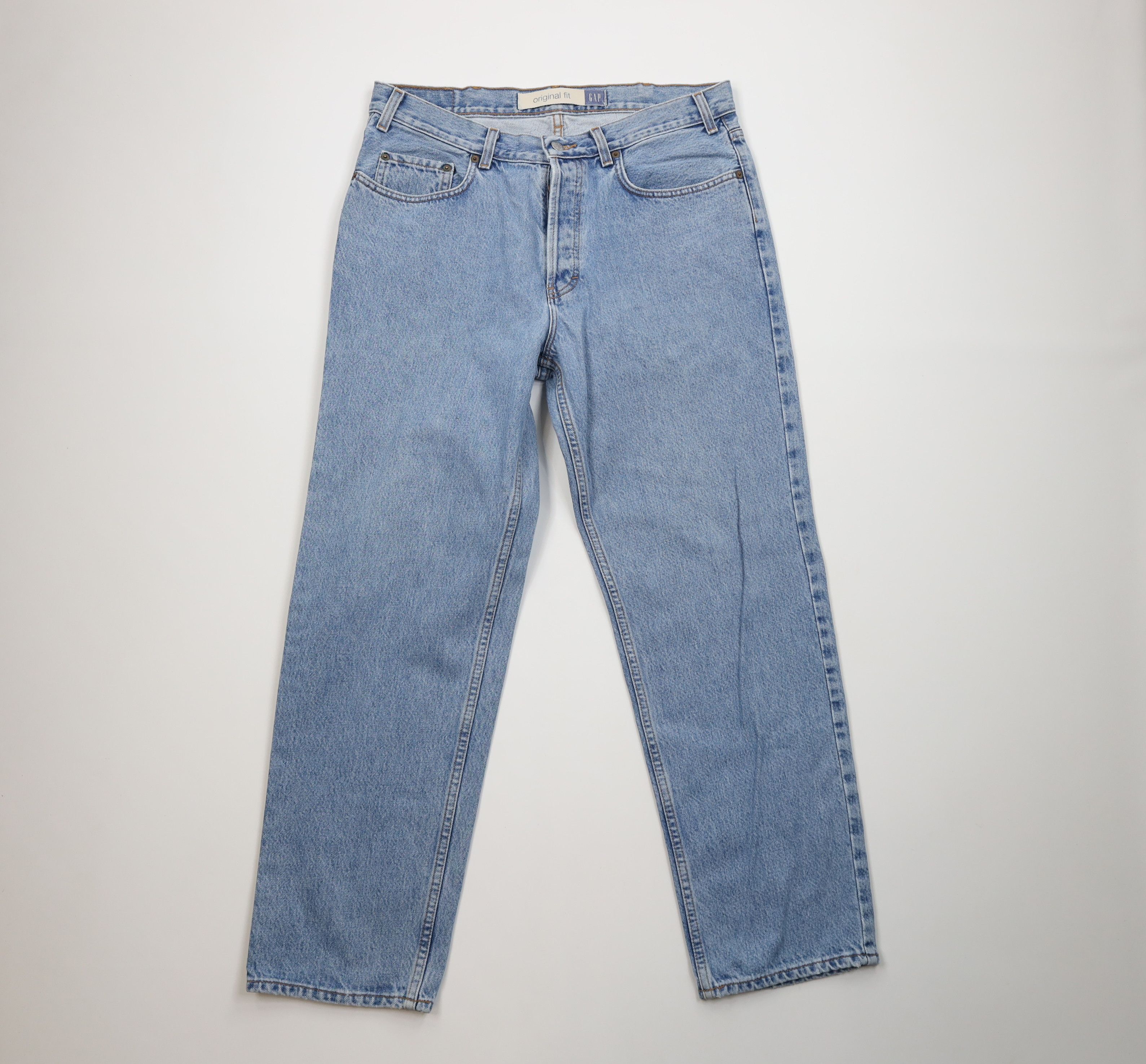 Gap Vintage 90s Gap Fit Button Fly Straight Leg Jeans USA Size US 34 / EU 50 - 1 Thumbnail