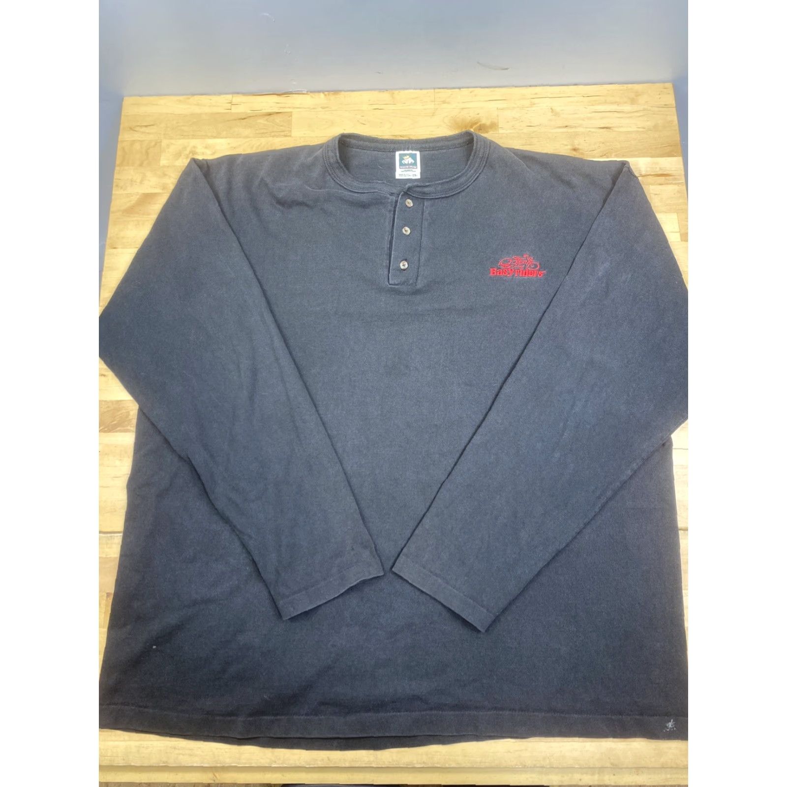 Vintage VINTAGE Easyriders Scottsdale Arizona Henley Long Sleeve Shirt Mens 2XL Black 8313 Size US XXL / EU 58 / 5 - 2 Thumbnail