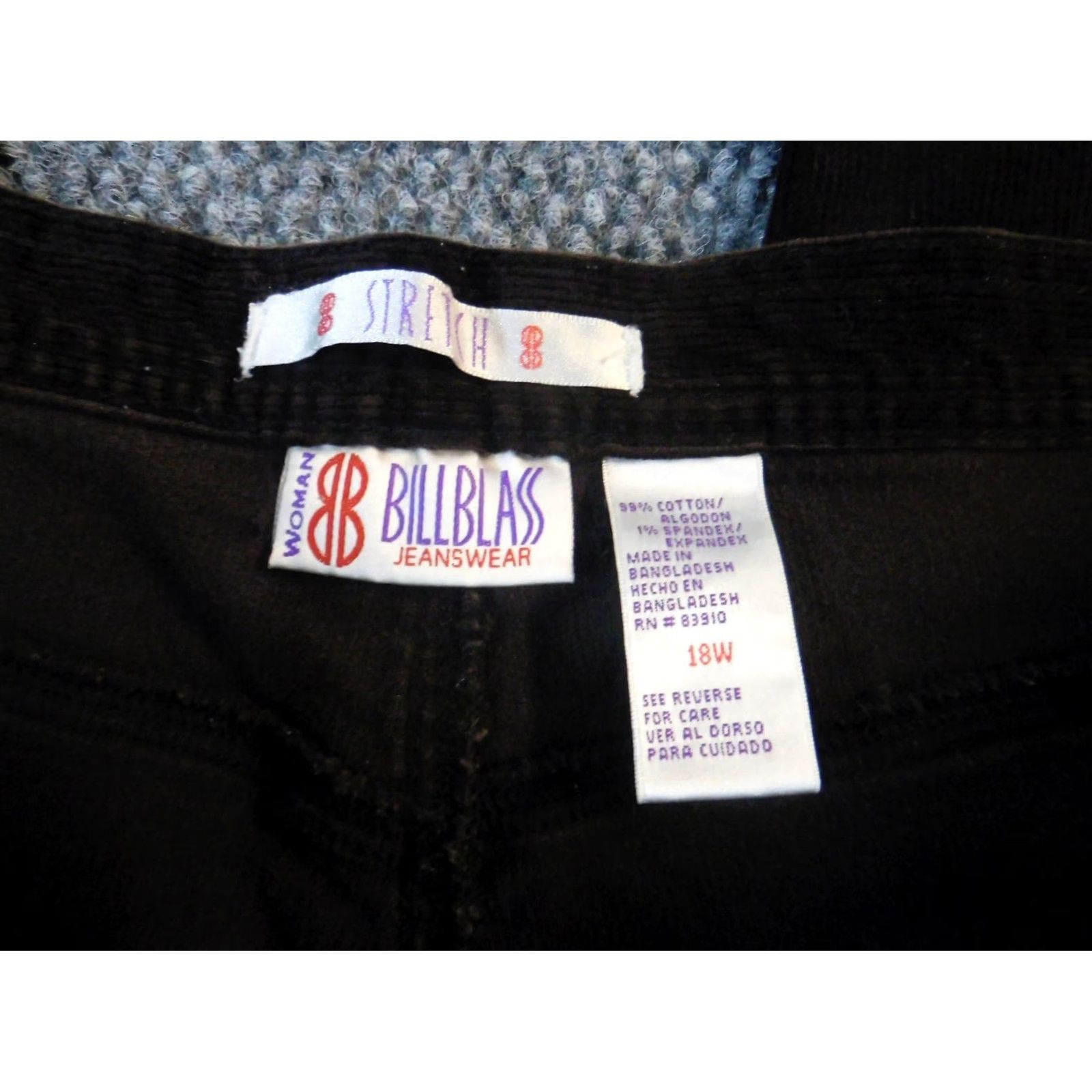 Bill Blass Bill Blass Womens Pants 18W Brown Corduroy Straight Stretch 28in Inseam Plus Size Chino Casual Business Womens Size 40" / US 18 - 3 Thumbnail