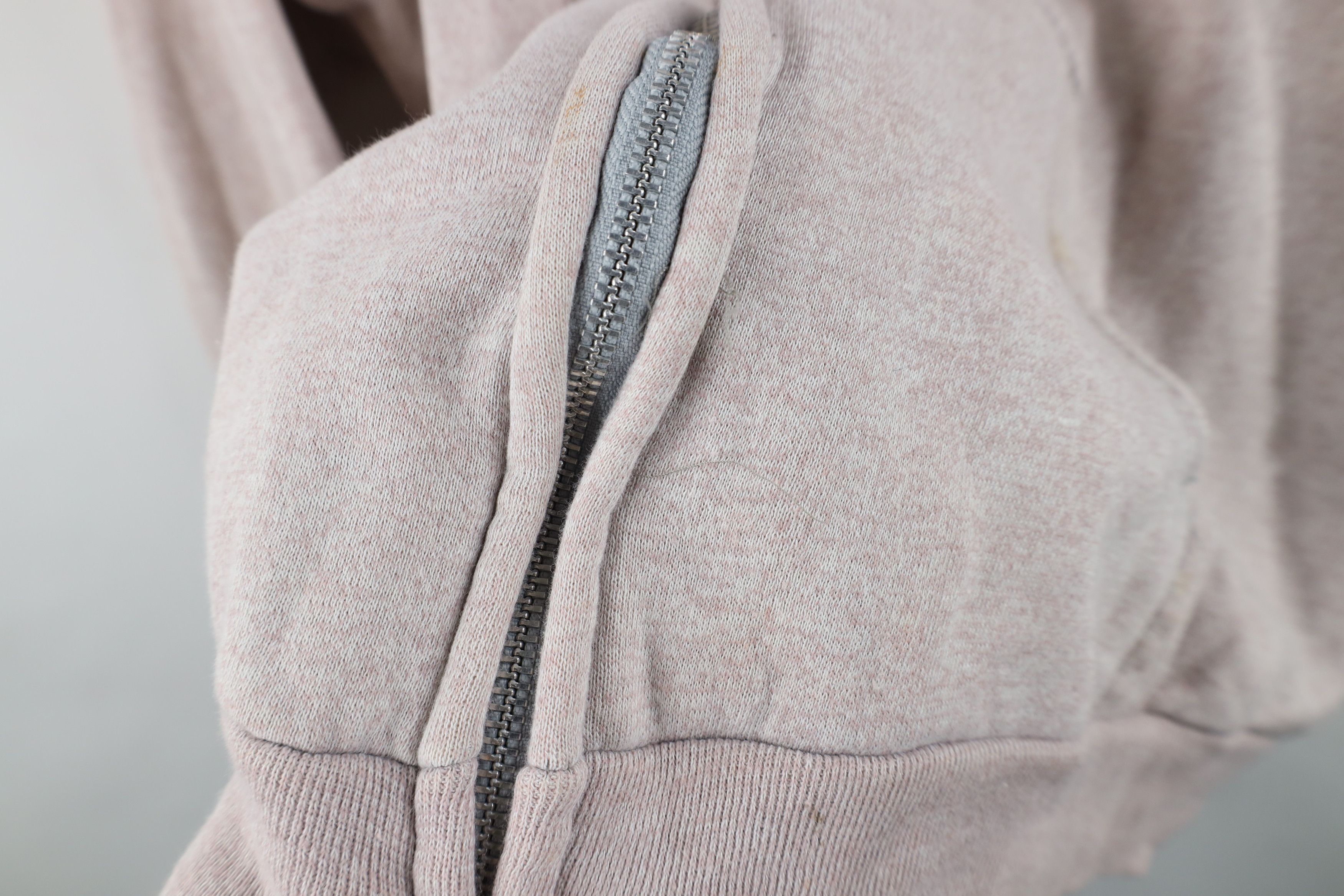Vintage Vintage 80s Streetwear Blank Full Zip Hoodie Heather Pink Size US L / EU 52-54 / 3 - 5 Thumbnail