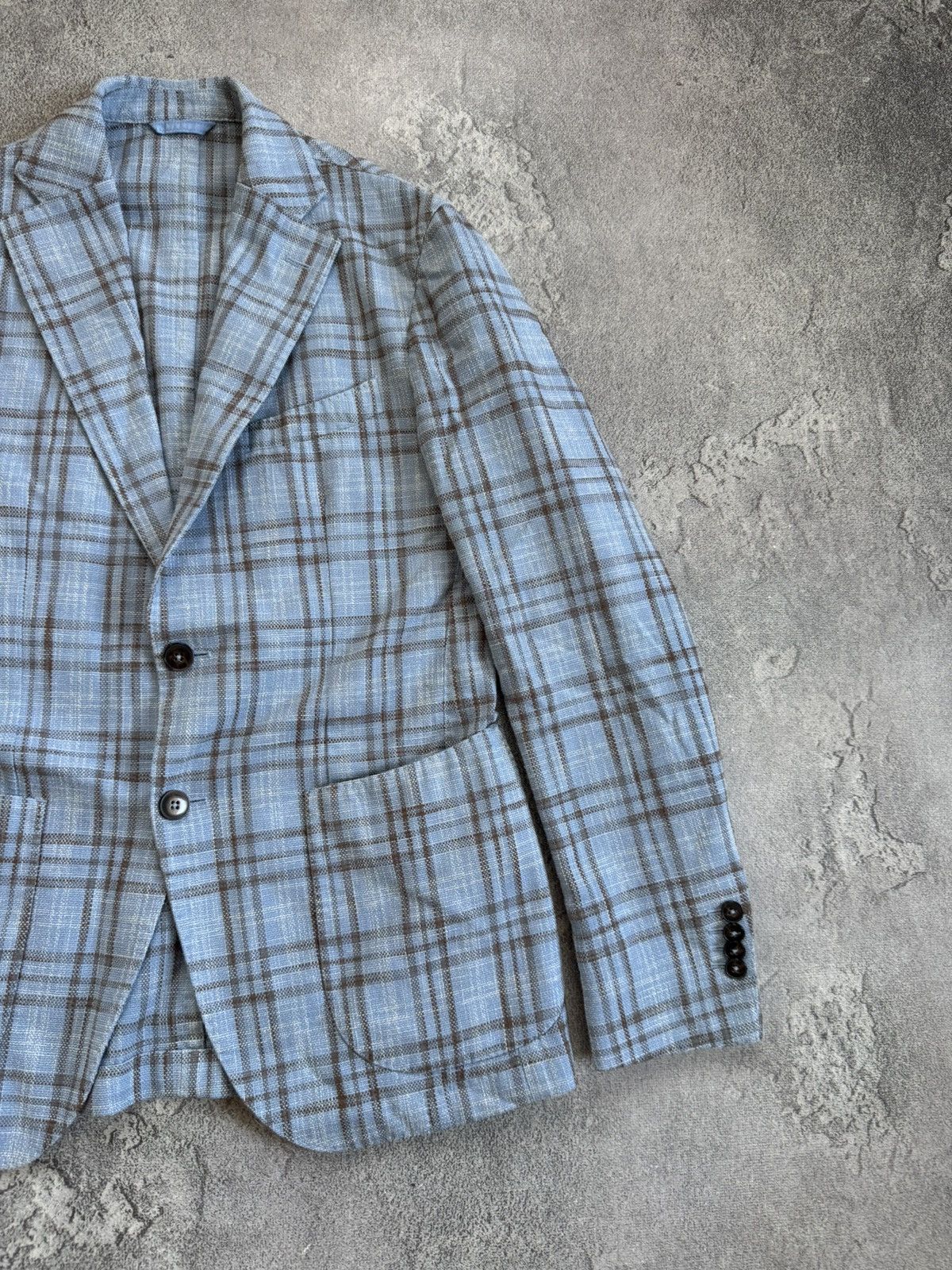 L.B.M. 1911 L.B.M. 1911 tailored Chekered wool blazer casual jacket Size 48R - 8 Thumbnail