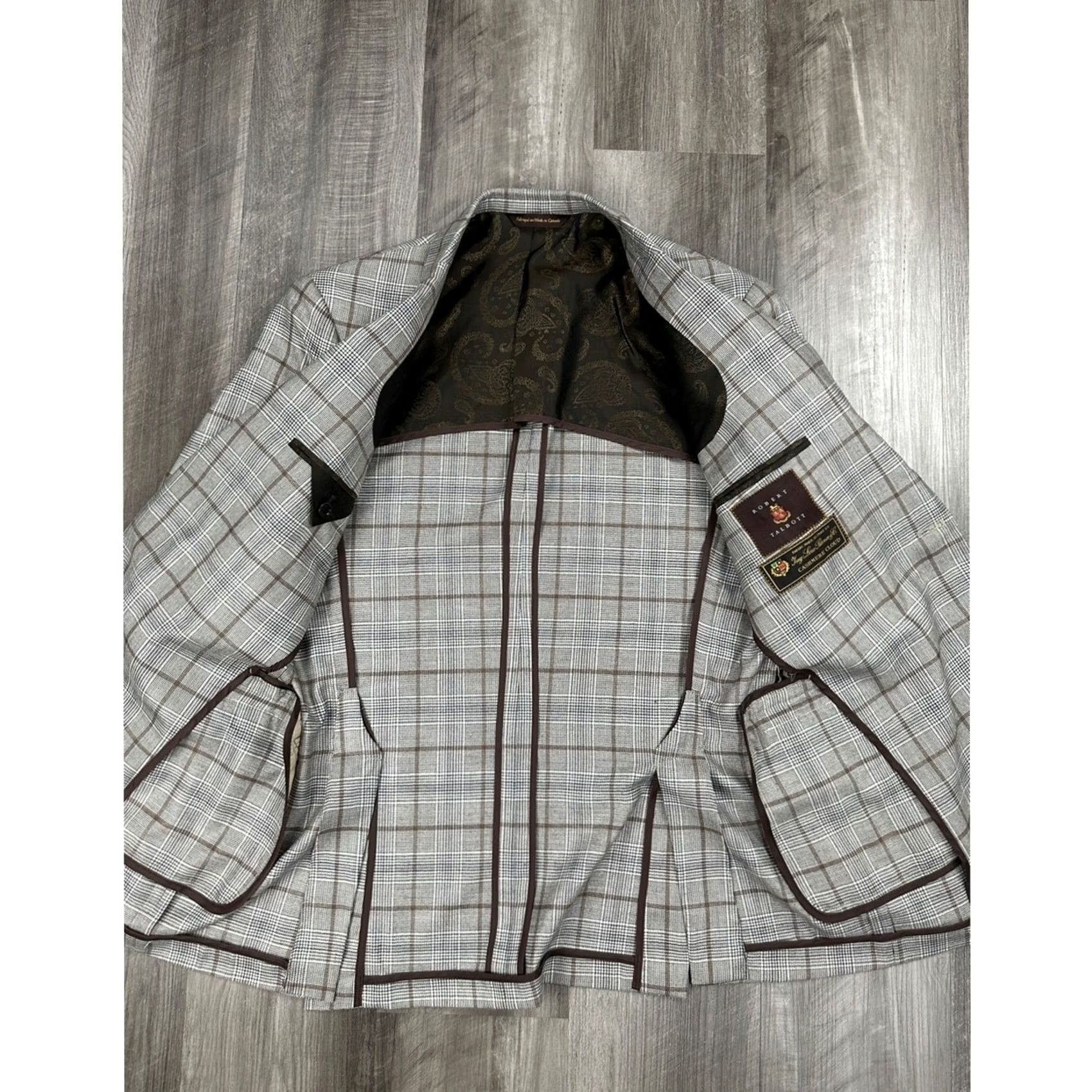 Robert Talbott Robert Talbott Blazer Shirt 2 Piece Cashmere Silk Gray Gray 40R Mens Blazer NWT Size 40R - 6 Thumbnail