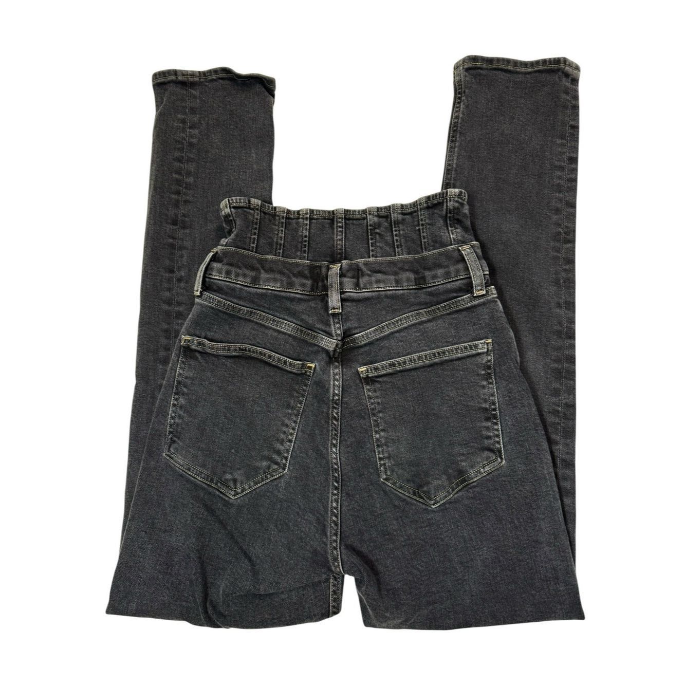 Agolde Agolde Remy High Rise Straight Corset Jeans In Black Size 2 Size 25" / US 0 / IT 36 - 5 Thumbnail