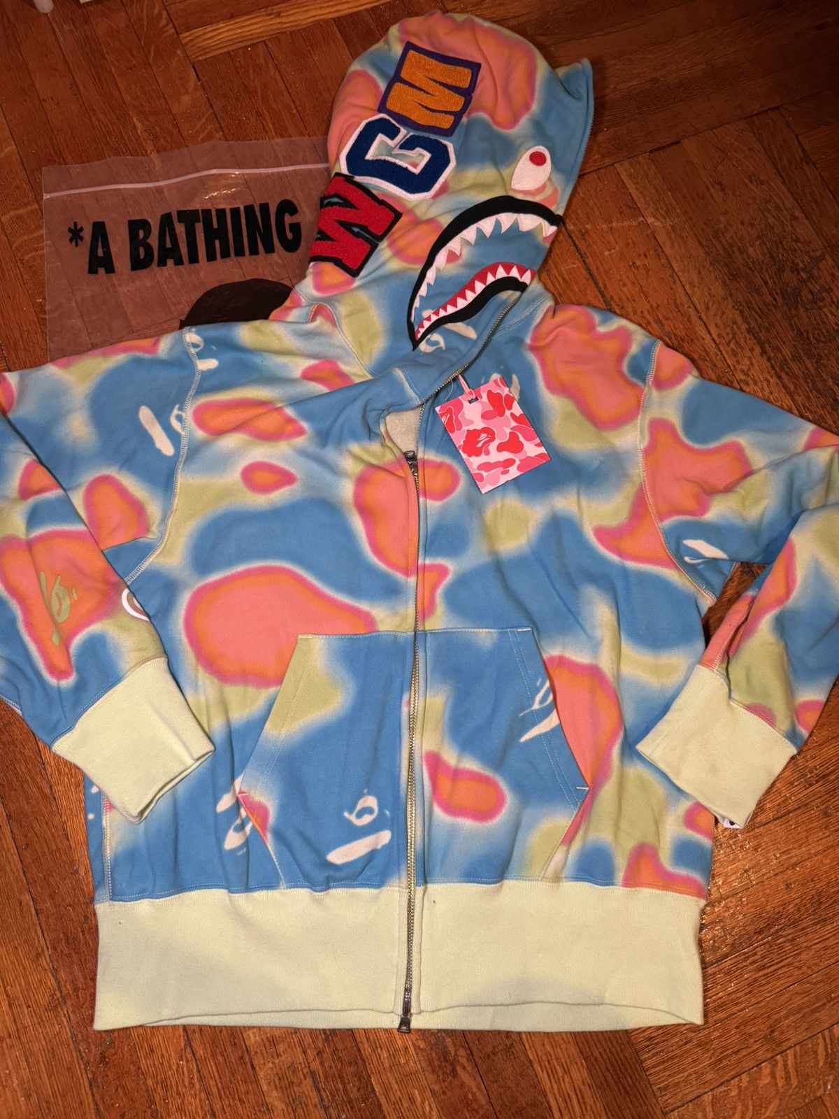Bape Woodland Camo Shark Full Zip Hoodie | Grailed