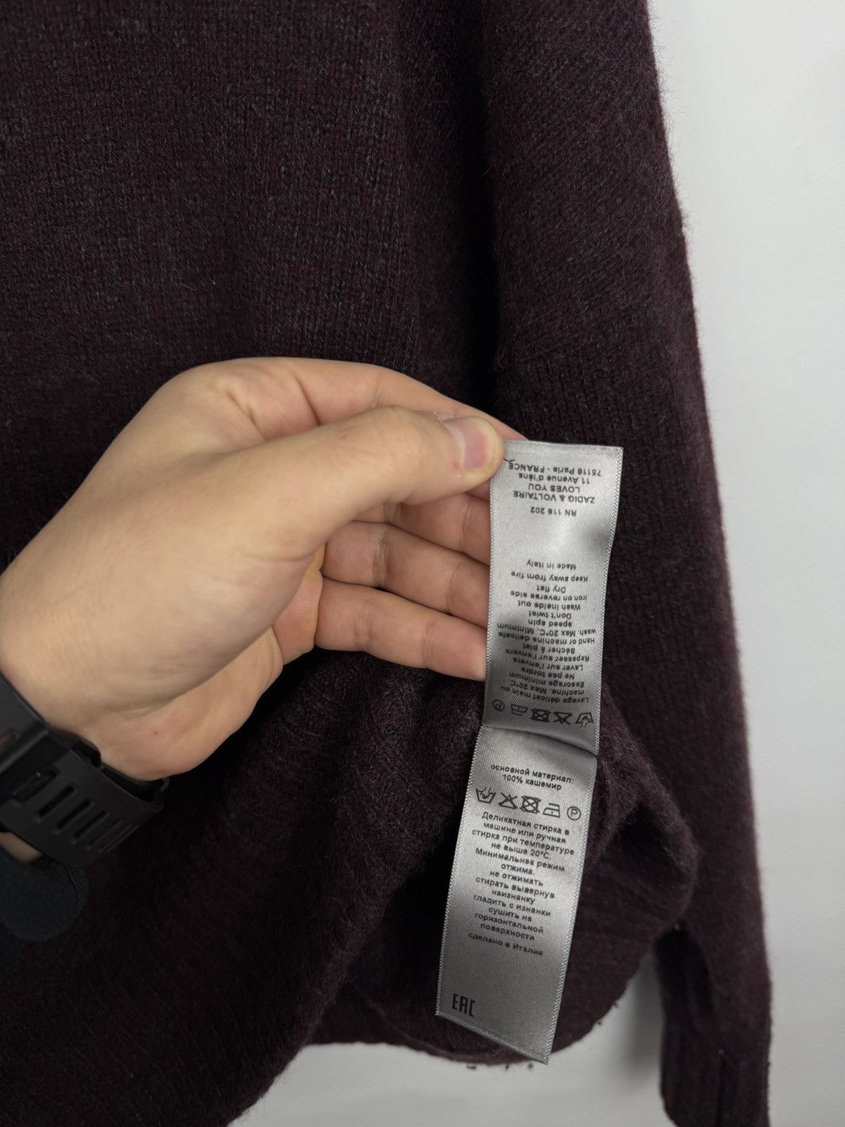 Zadig & Voltaire 🇮🇹 Y2K Zadig & Voltaire 100% Cashmere Sweater Made in Italy Size XS / US 0-2 / IT 36-38 - 7 Thumbnail