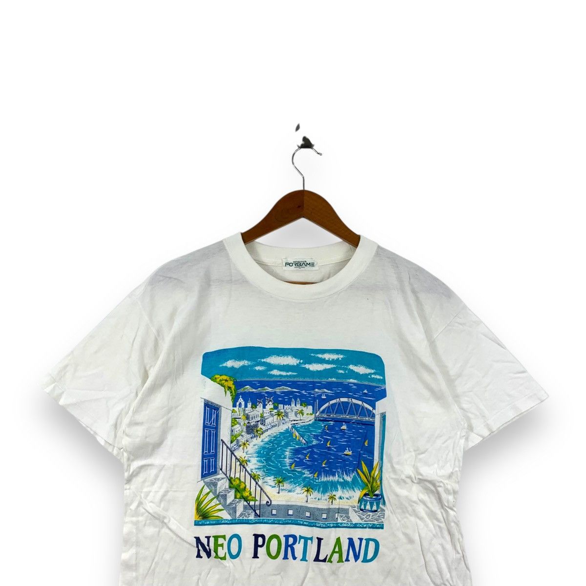 Vintage Vintage 90’ NEO PORTLAND Painting Illustration Art Tee Shirt Size US L / EU 52-54 / 3 - 2 Thumbnail