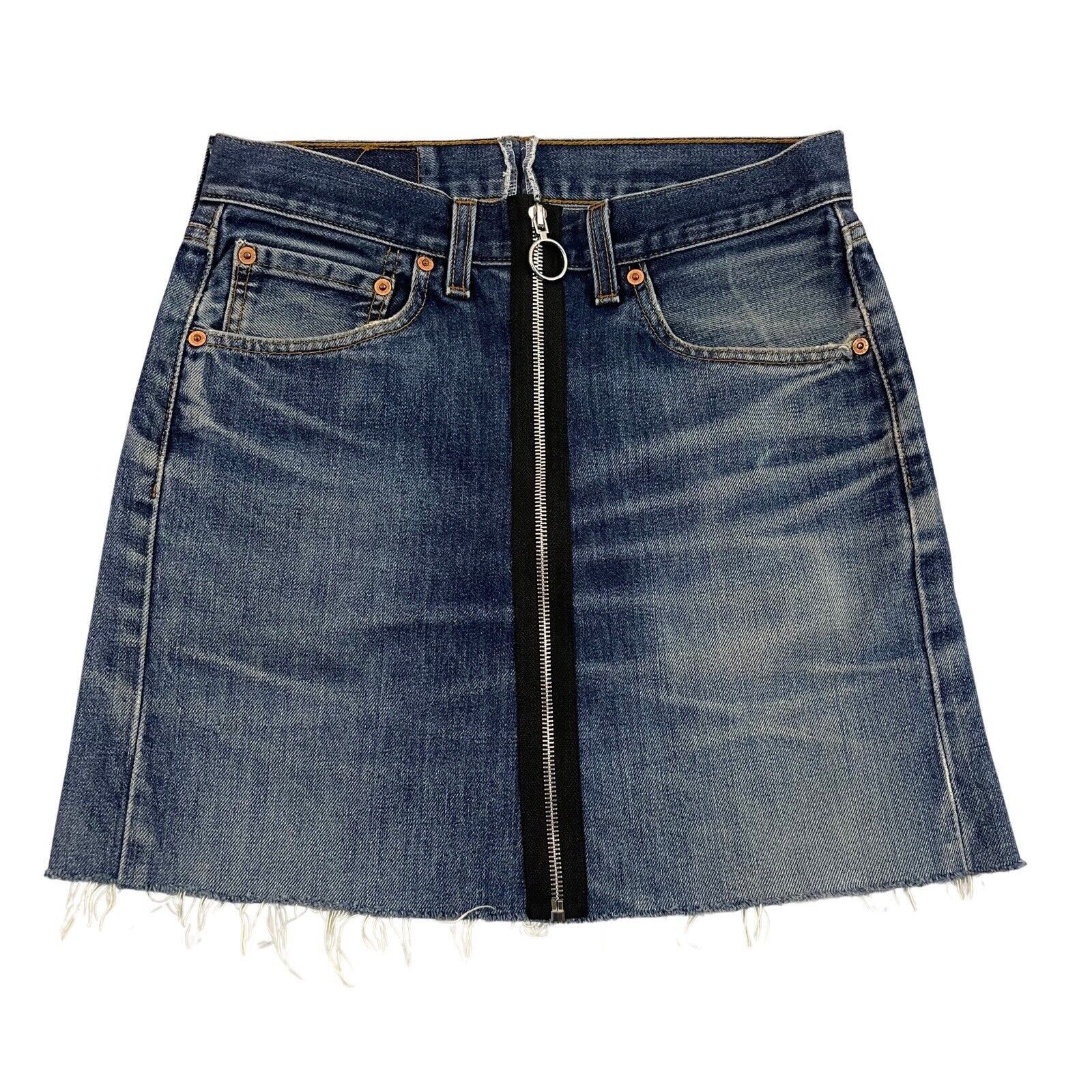 Urban Renewal Urban Outfitters Renewal Levi's 501 Reconstructed Skirt M Size 28" / US 6 / IT 42 - 1 Thumbnail