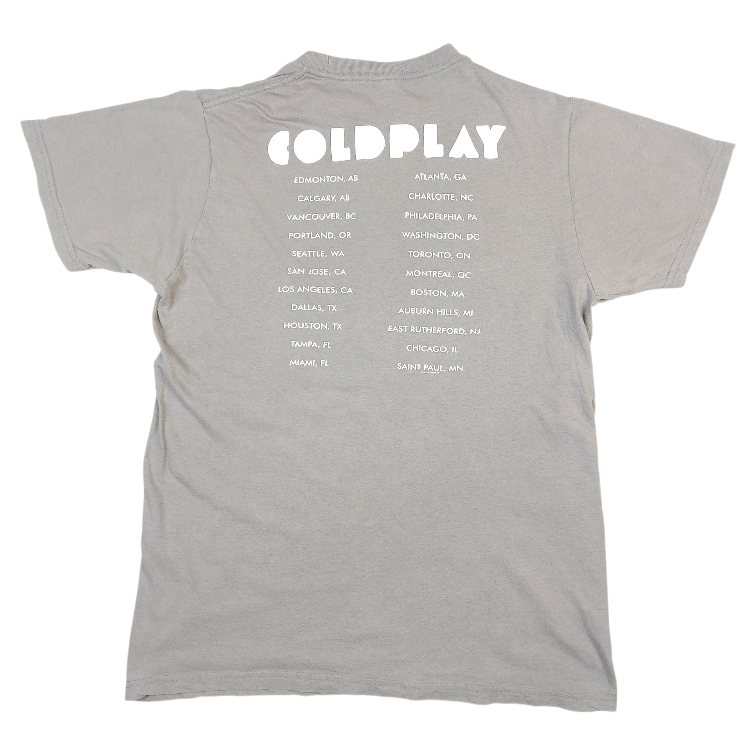 Band Tees 2012 COLDPLAY Band Concert Tour Double-Sided TEE Size US M / EU 48-50 / 2 - 3 Thumbnail