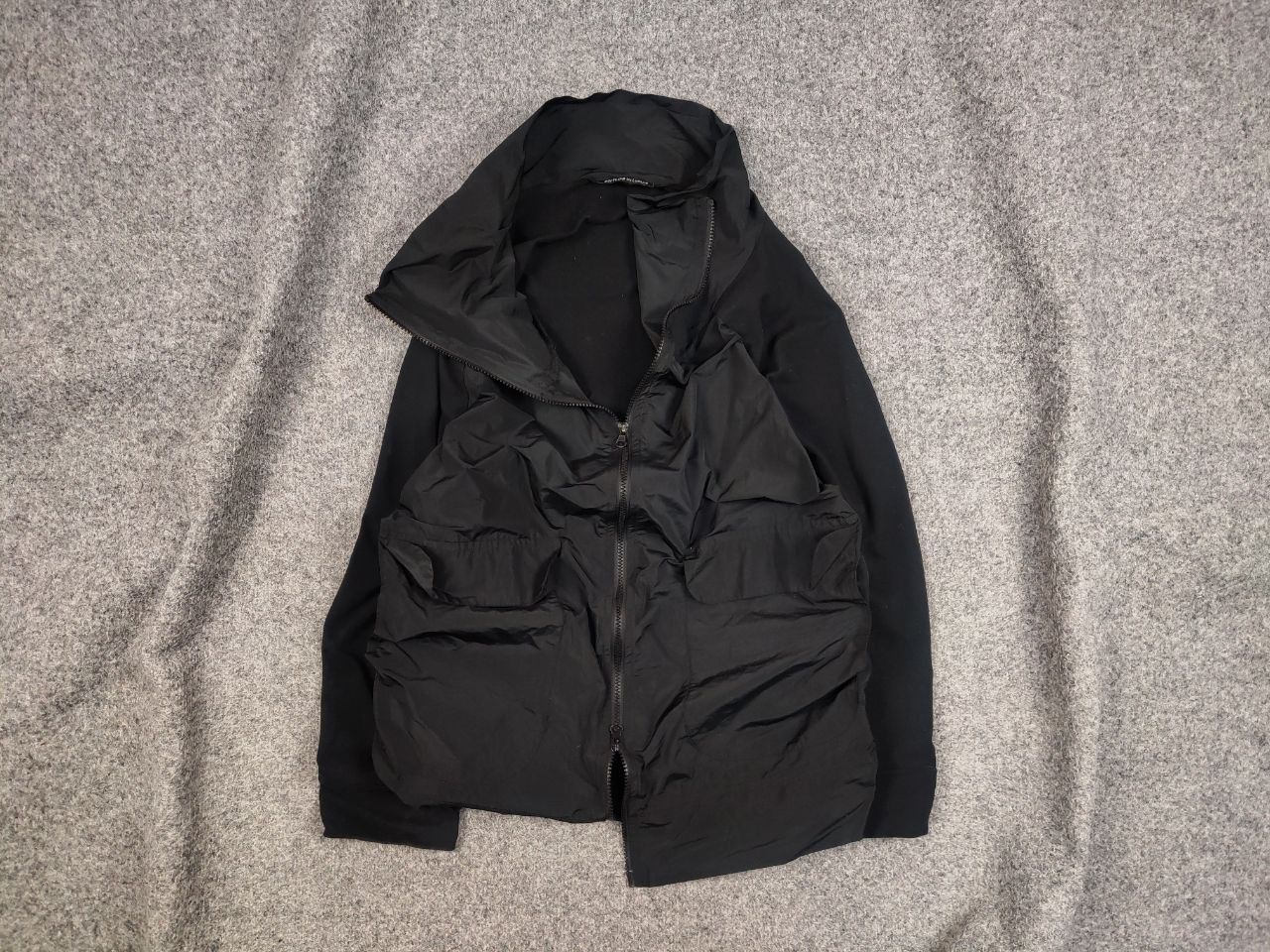 Japanese Brand ZEITLOS by Luana Design Black Oversized Zip Light Jacket Size M / US 6-8 / IT 42-44 - 1 Thumbnail