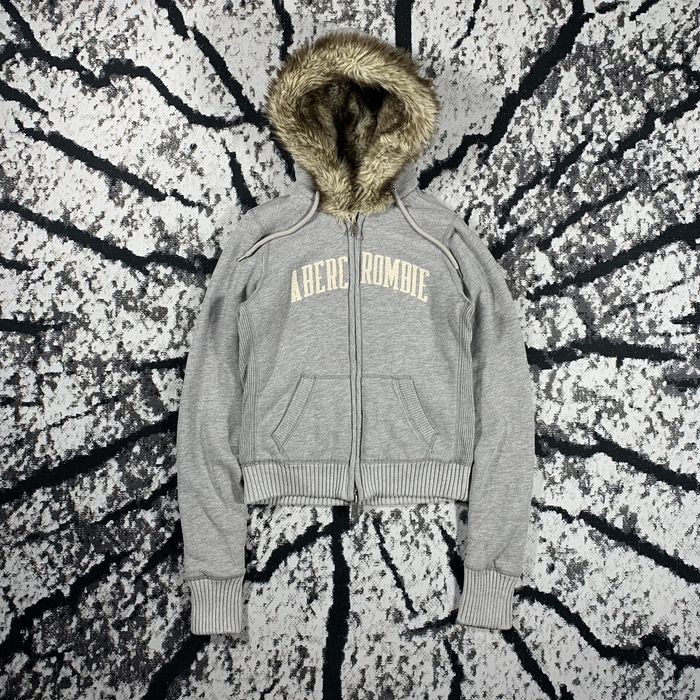 Abercrombie fur lined discount hoodie