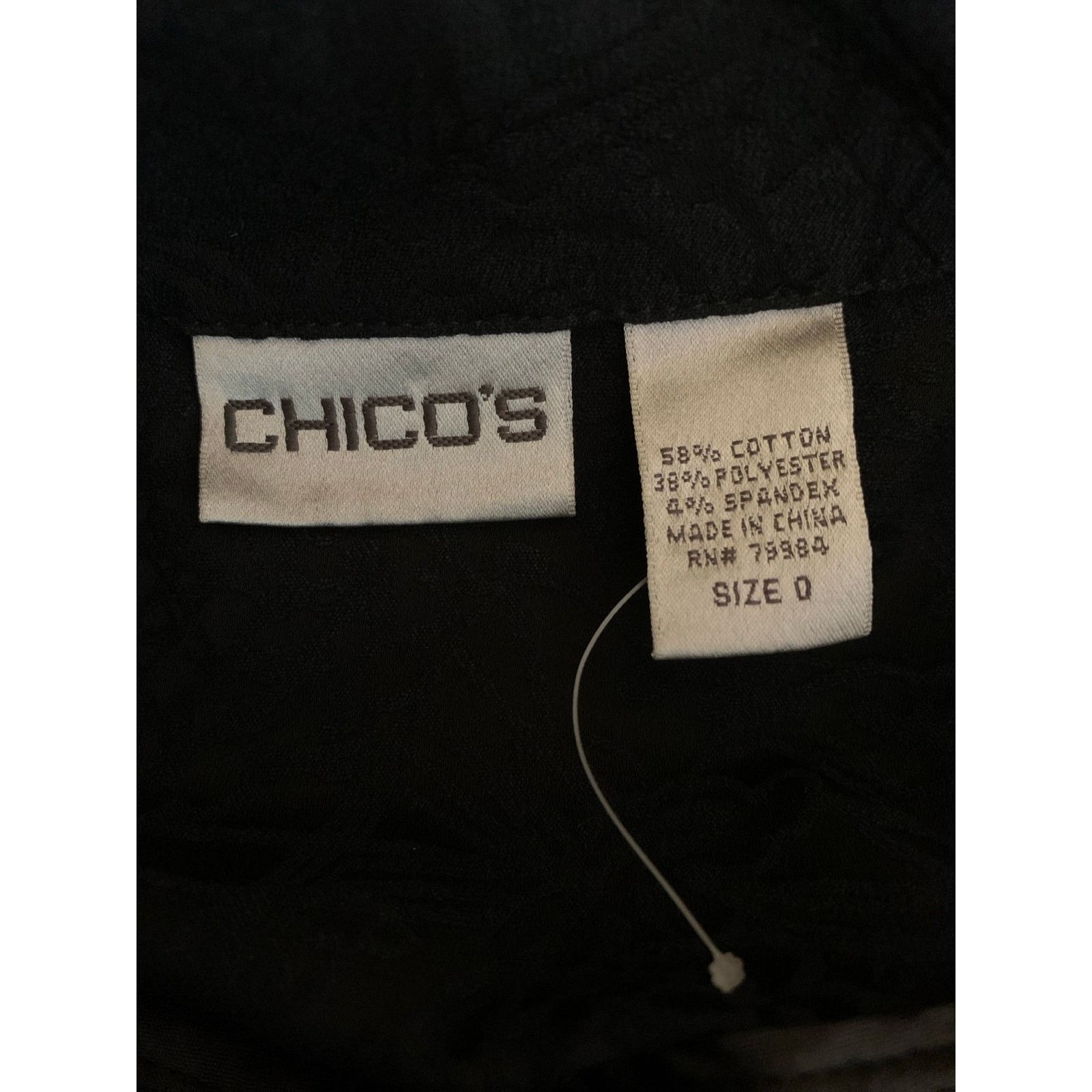 Chicos Chico's Women's Size 0 US 4 Mid-Length Jacket Black Size S / US 4 / IT 40 - 11 Thumbnail
