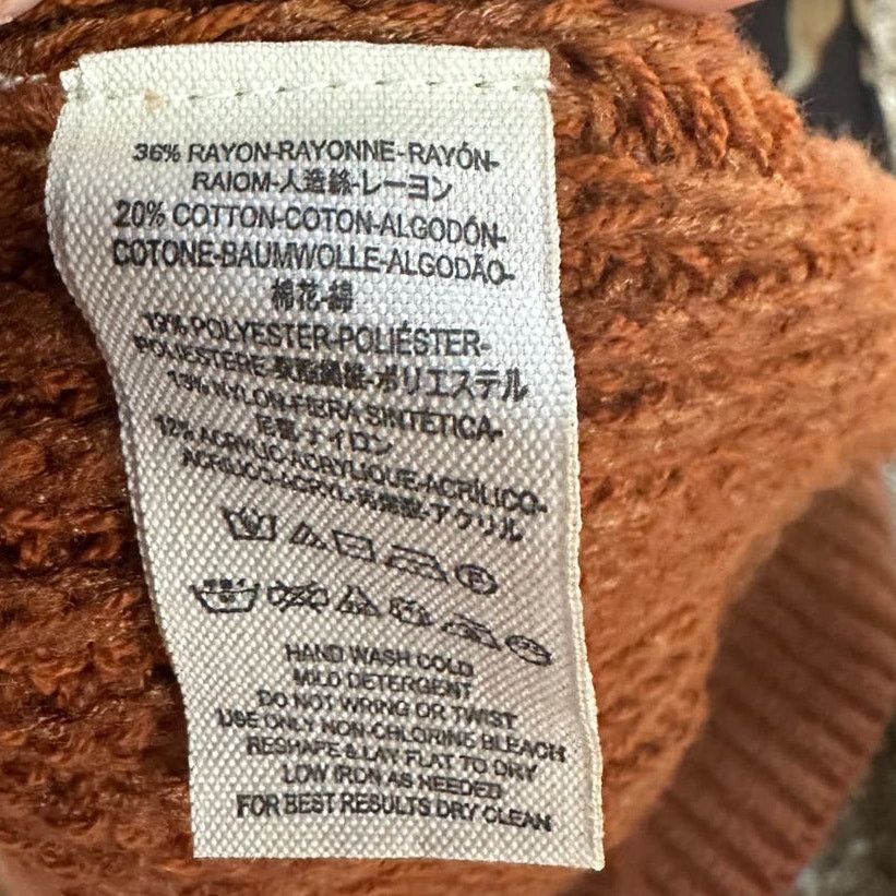 Free People Free People Eleven Chunky Knit Sweater - Rust - size M Size M / US 6-8 / IT 42-44 - 14 Thumbnail