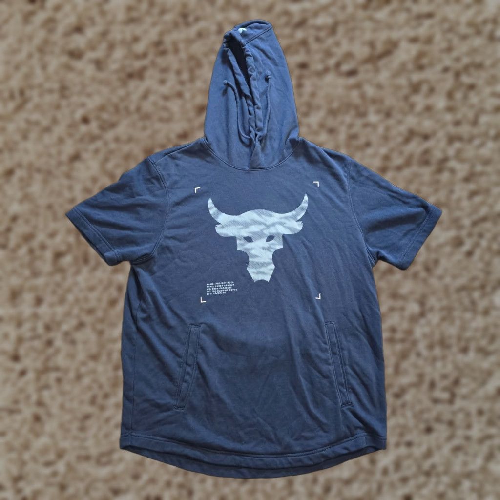 Under Armour Under Armour Sweatshirt Men M Blue Hooded Short Sleeve Athletic Casual Shirt Size US M / EU 48-50 / 2 - 1 Thumbnail