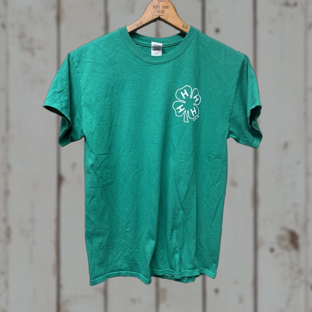 Gildan VINTAGE VTG Vermont 4H Shooting Sports Green Short Sleeve T-shirt Muzzleloader Rifle Mens M Green Cotton 4h Sports Size US M / EU 48-50 / 2 - 1 Thumbnail