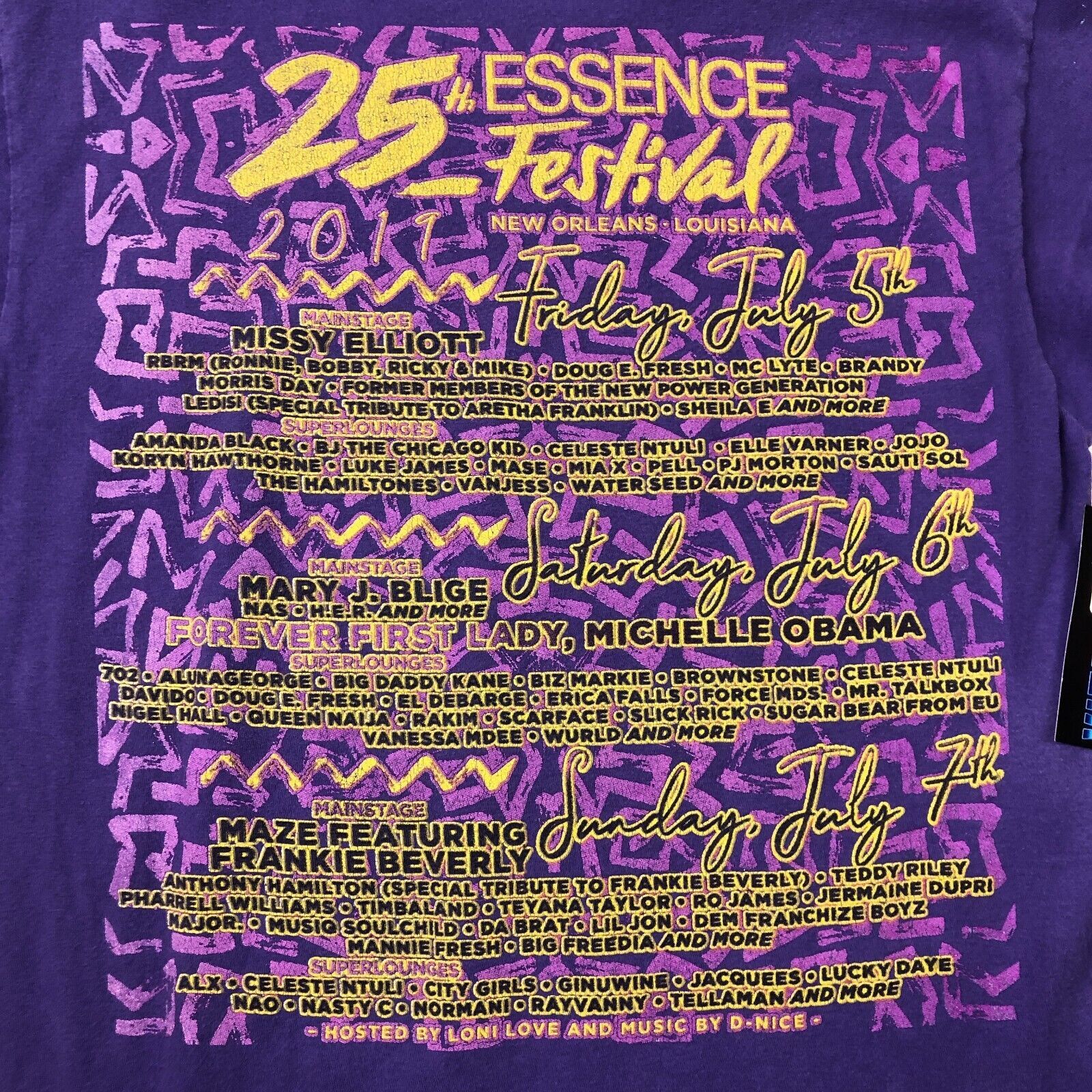Vintage 2011 25th Essence Festival Concert Festival Tee Small S Size US S / EU 44-46 / 1 - 5 Thumbnail