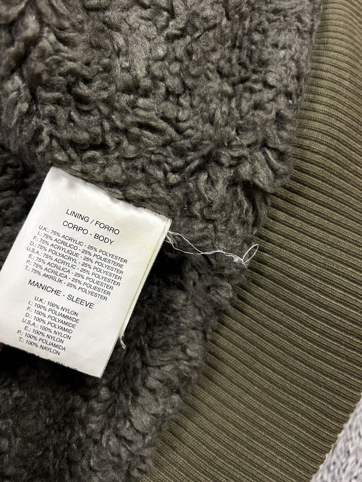 Diesel × Vintage Diesel vintage khaki zip hoodie teddy fur Y2K Japanese Size US XL / EU 56 / 4 - 6 Thumbnail