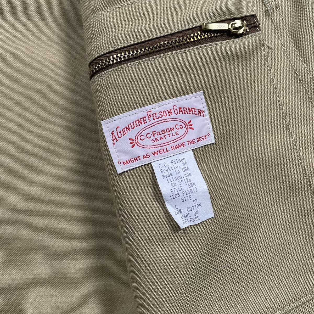 Filson × Vintage Vintage C.C. Filson Waterfowl Field Jacket Beige Outdoors Size US L / EU 52-54 / 3 - 7 Thumbnail