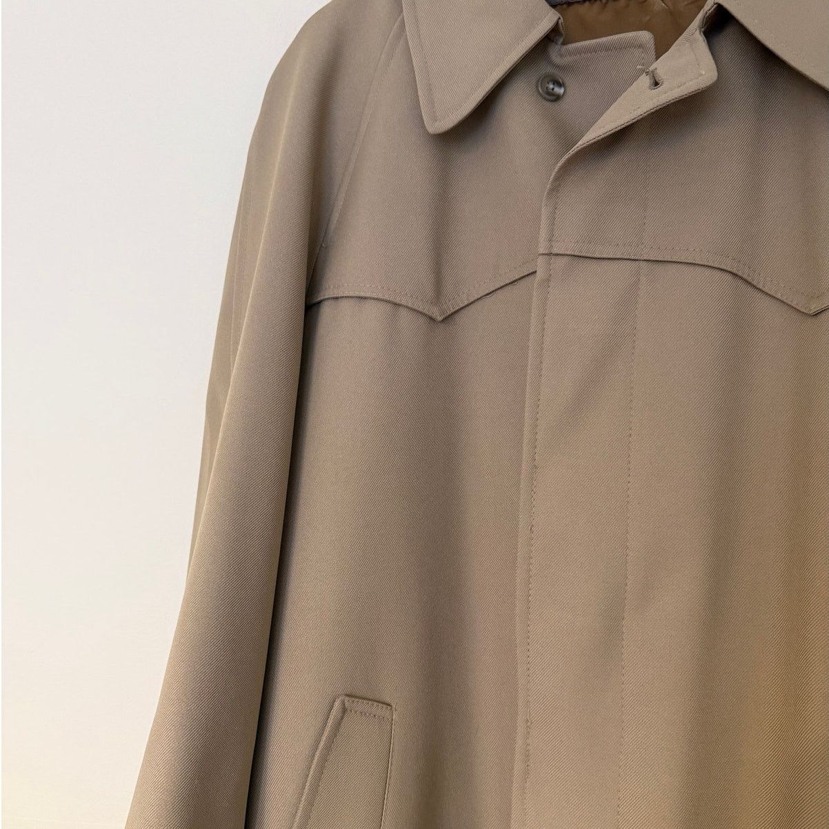 Sears Vintage Sears Outerwear Long Tan Button Down Trench Coat Size US L / EU 52-54 / 3 - 2 Thumbnail