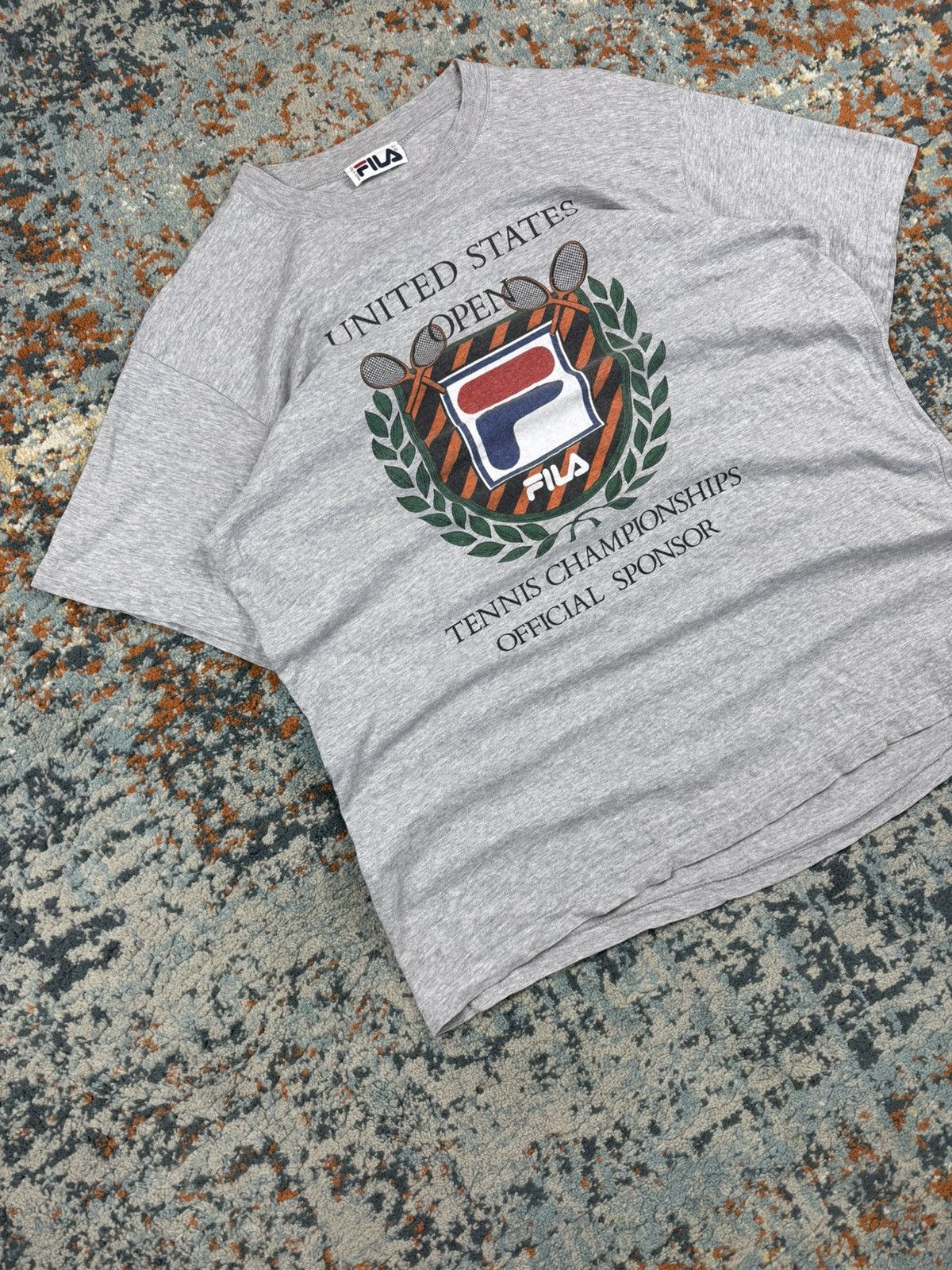 Fila Vintage 90s Fila United states open tennis graphic tee Size US L / EU 52-54 / 3 - 2 Thumbnail