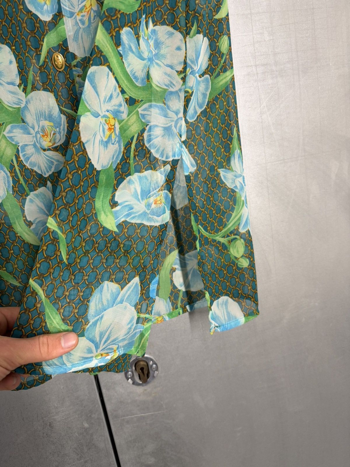 Christian Dior Monsieur Christian Dior Floral Overprinted Transparent Shirt Size L / US 10 / IT 46 - 15 Thumbnail