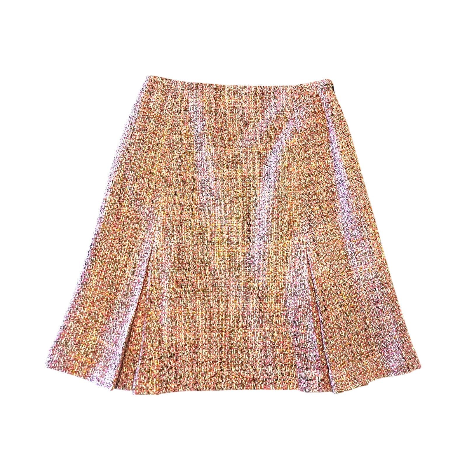 Neiman Marcus Neiman Marcus Exclusive Pink Tweed Skirt Size 4 Fit N Flair Size 29" - 1 Thumbnail