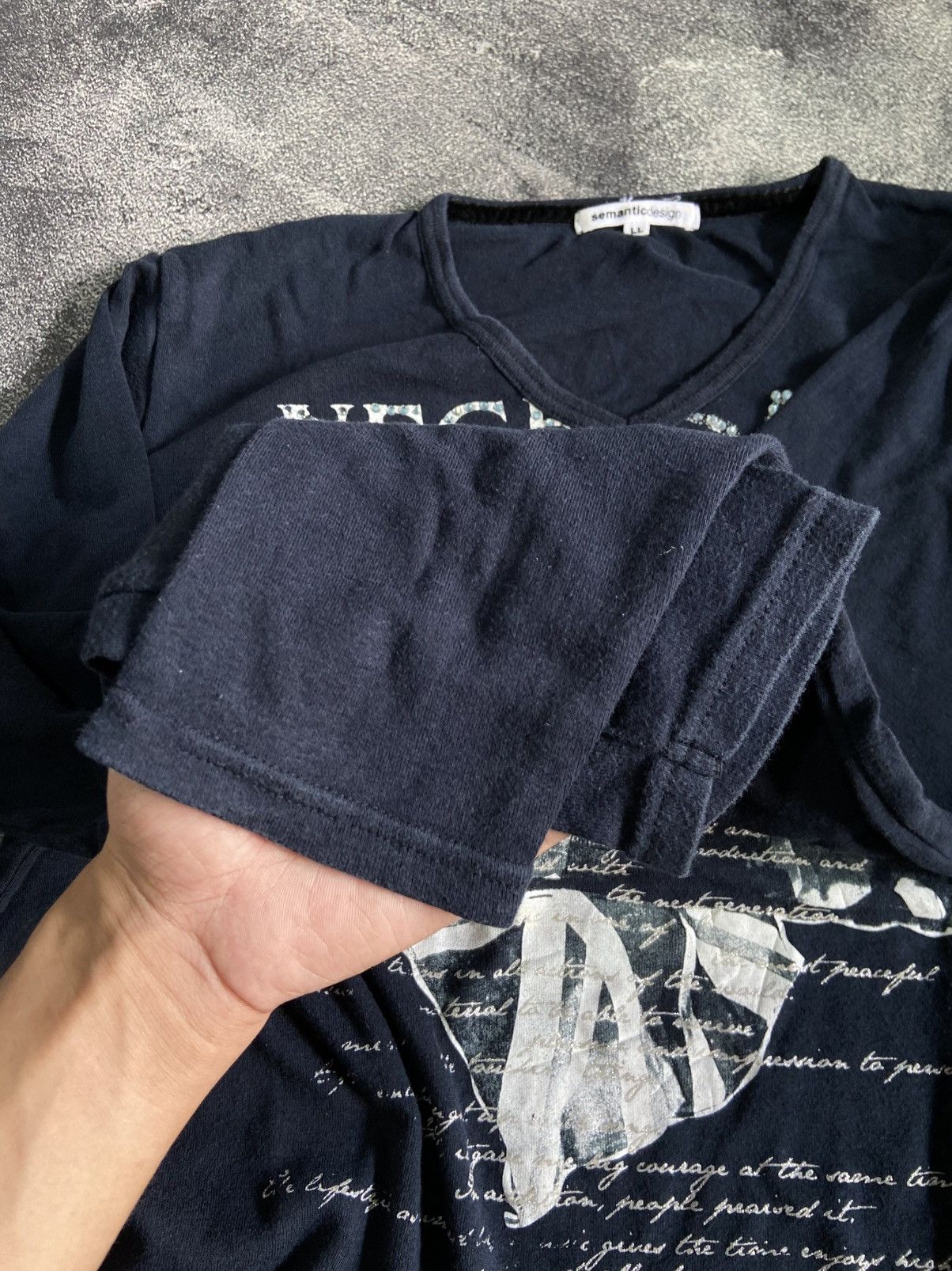 If Six Was Nine × Japanese Brand × Le Grande Bleu (L.G.B.) Semantic Design Necessary Poem Longsleeve Shirt Size US L / EU 52-54 / 3 - 5 Thumbnail