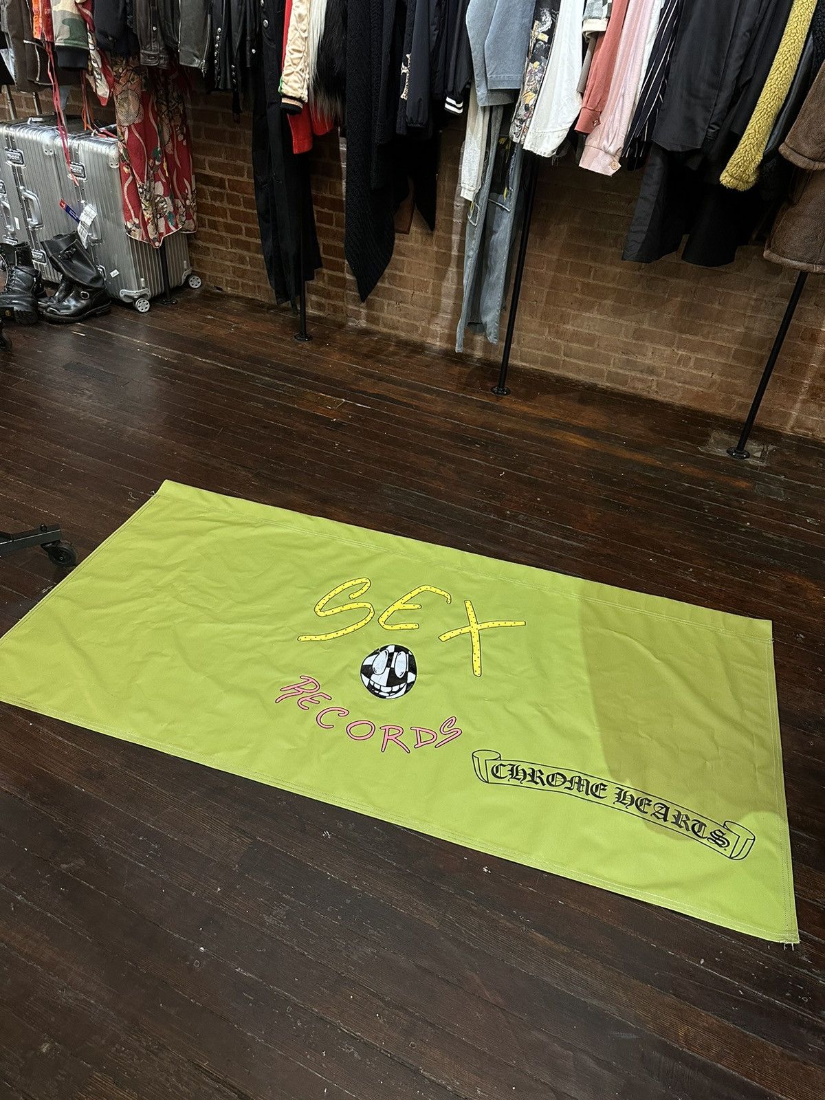 Chrome Hearts × Matty Boy CHROME HEARTS HUGE SEX RECORDS MATTY BOY FLAG BANNER Size ONE SIZE - 2 Thumbnail