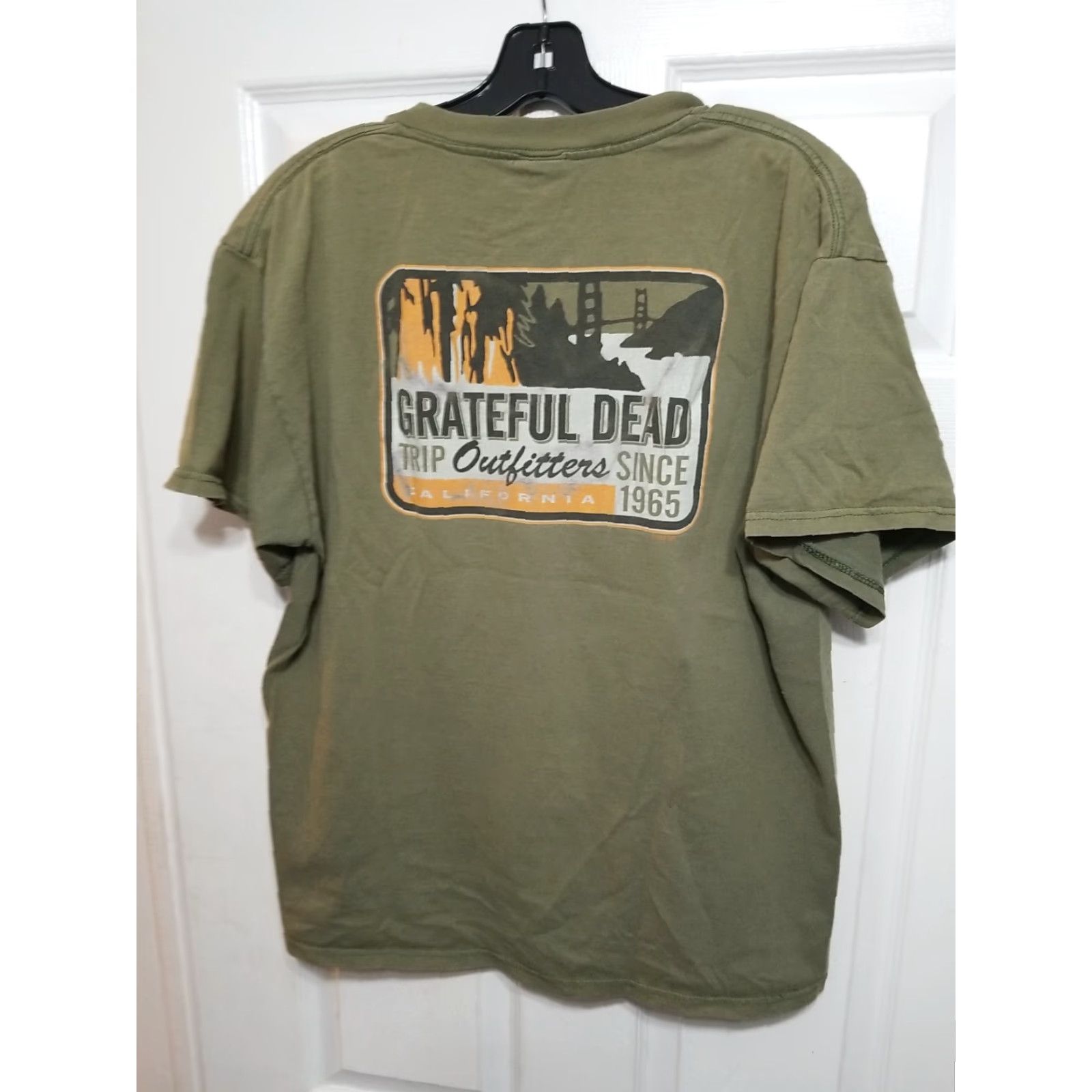 Delta VINTAGE Grateful Dead T-Shirt Mens Large Crew Neck Cotton 2000s Green Band Rock Shirt Delta Size US L / EU 52-54 / 3 - 5 Thumbnail