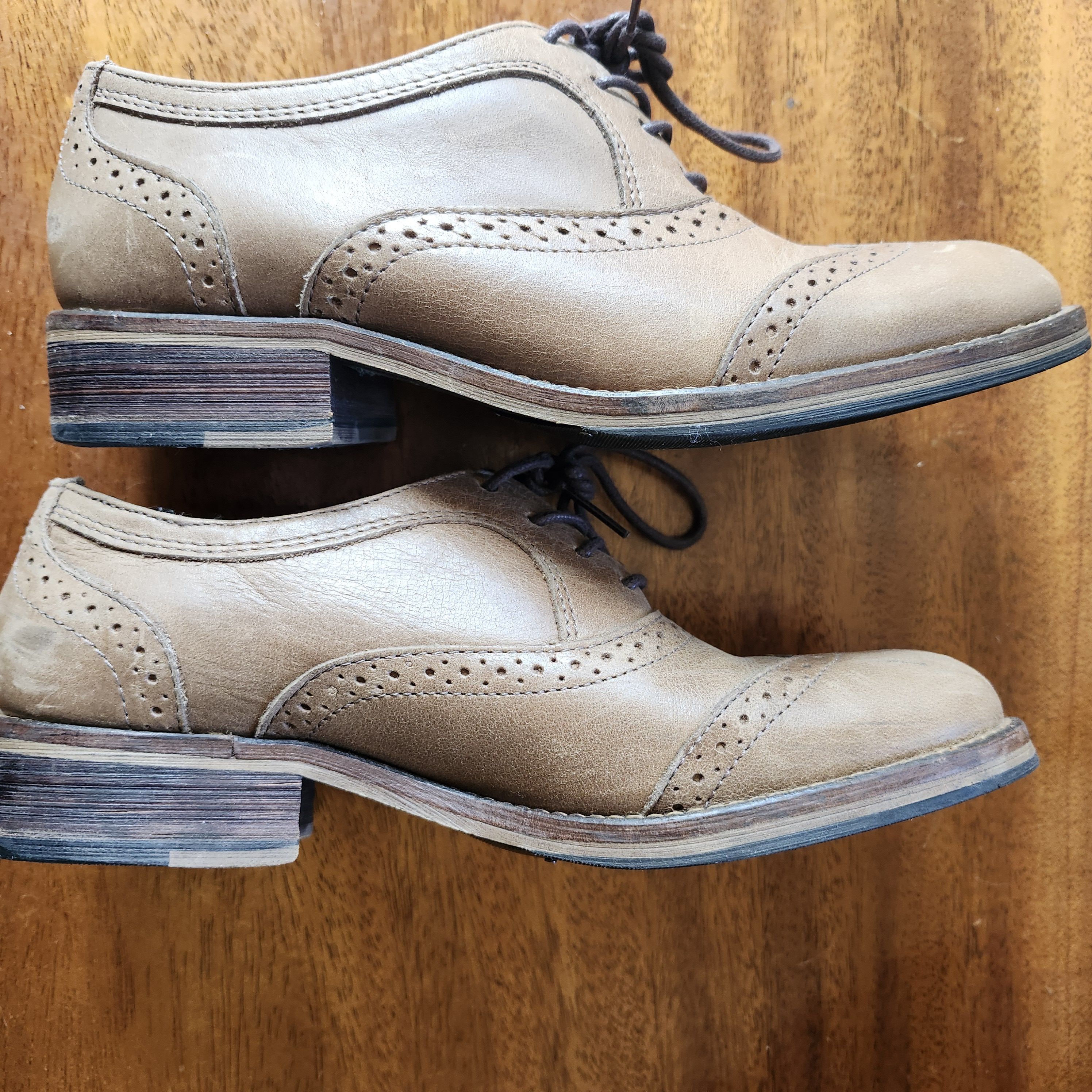 Wolverine Wolverine Leather Brogue Wingtip Oxford Shoe Lace Mens Sz 5 Size US 5 / EU 37 - 7 Thumbnail
