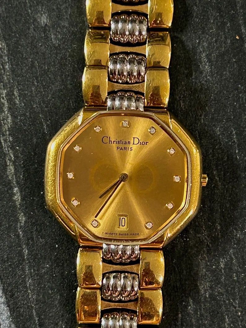 Dior Vintage Christian Dior Two Tone Octagon Womens Watch Size ONE SIZE - 6 Thumbnail