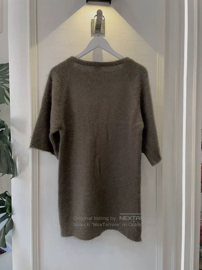Hermes Hermes Olive green mohair long sweater Size S / US 4 / IT 40 - 2 Thumbnail