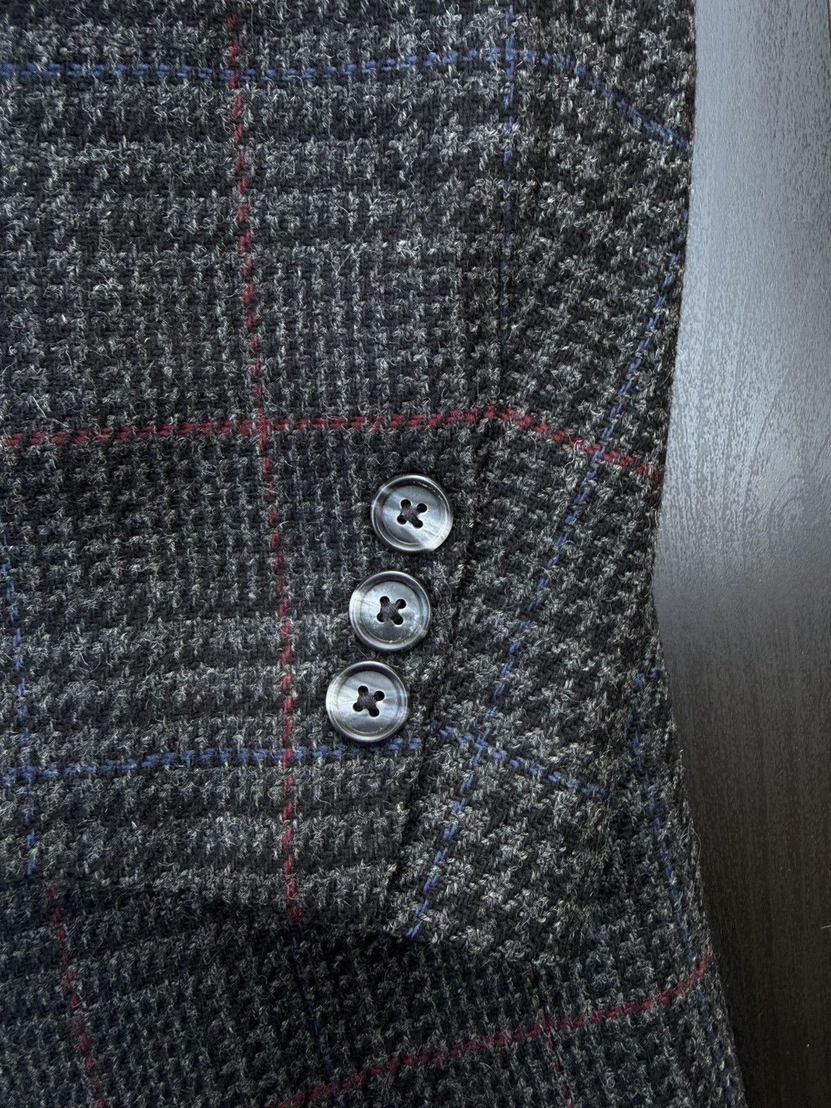 Burberry Burberrys 1980s–90s Pure Wool Glen Plaid Sport Coat Blazer Size 46R - 7 Thumbnail