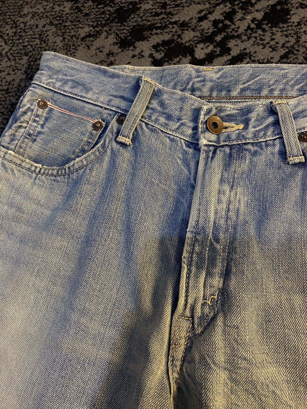 Kapital Vkei Wash Bootcut Selvedge Edwin 505 Distressed Jeans 🔥 Size US 29 - 7 Thumbnail