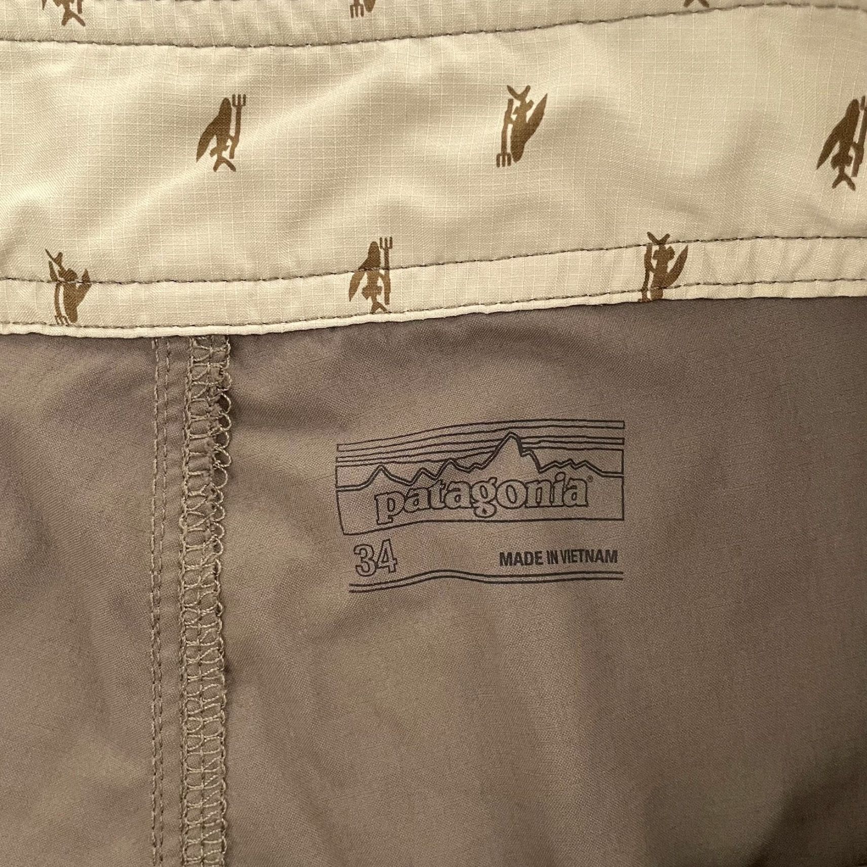 Patagonia Patagonia Shorts Adult 34 Brown Swim Trunks Lightweight Board Outdoors Logo Mens Size US 34 / EU 50 - 6 Thumbnail