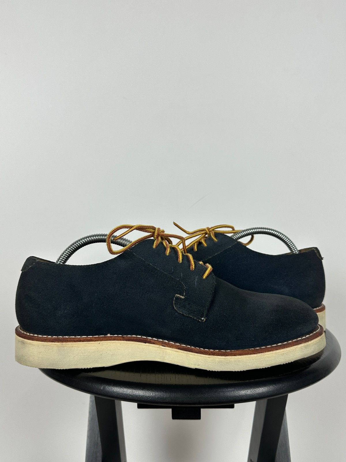 Red Wing Red Wing Postman Navy Blue Suede Oxford Shoes Size US 9 / EU 42 - 8 Thumbnail