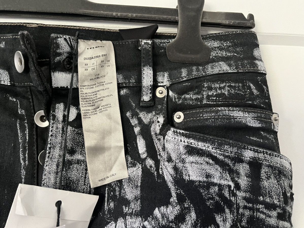 Rick Owens Rick Owens DRKSHDW - Foil Destroyed Tyrone Cut, Milk/Black Size US 33 - 5 Thumbnail