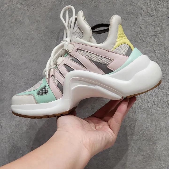 Louis Vuitton Louis Vuitton Archlight Running Shoes in Pink and Green -25 Size US 6.5 / EU 39-40 - 4 Thumbnail