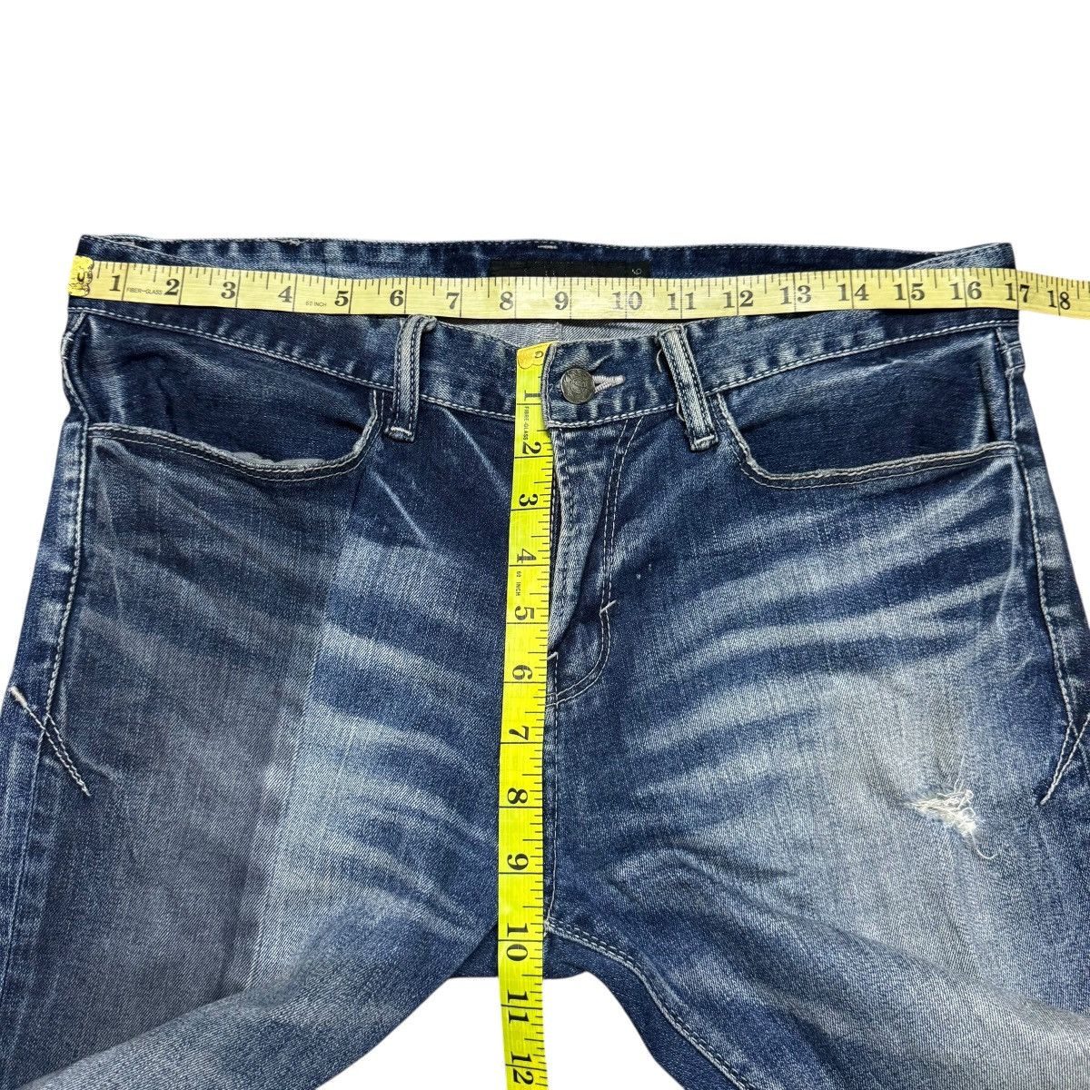 GOSTAR DE FUGA Gostar De Fuga Reconstruct Denim Skinny Jeans Size US 33 - 21 Thumbnail