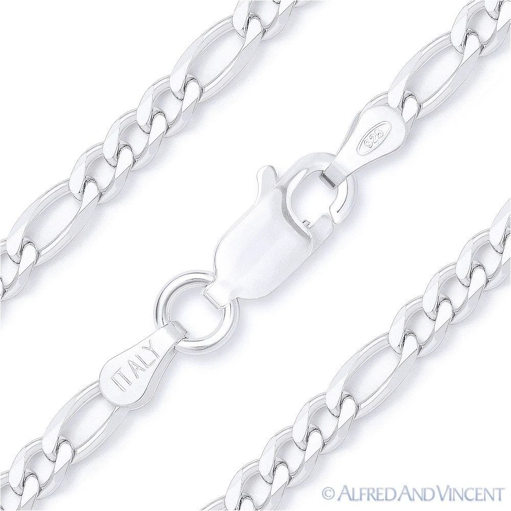 Other 3mm Figaro / Figaroa Link Italian Chain Bracelet 8" Size ONE SIZE - 1 Thumbnail