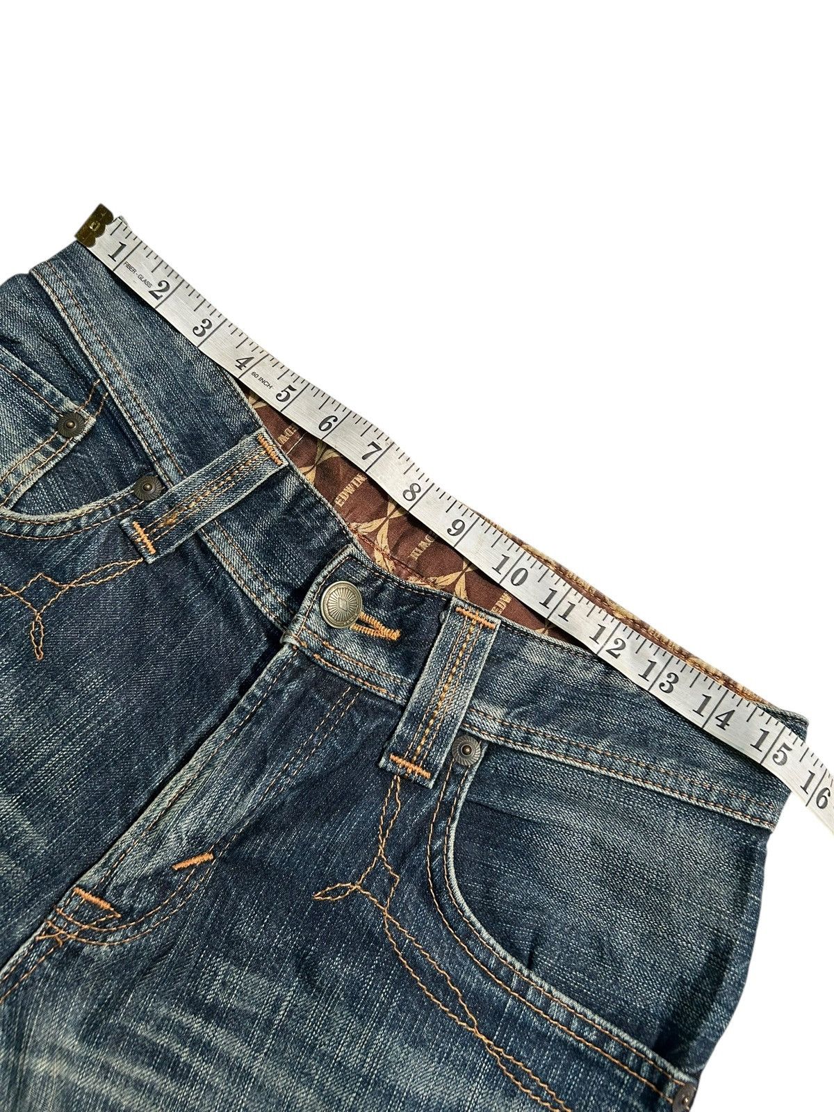 Japanese Brand × Kapital × Vintage FLARE💥 EDWIN XVS NAVAJO MUDWASH PUNK GRUNGE DISTRESSED DENIM Size US 31 - 13 Thumbnail