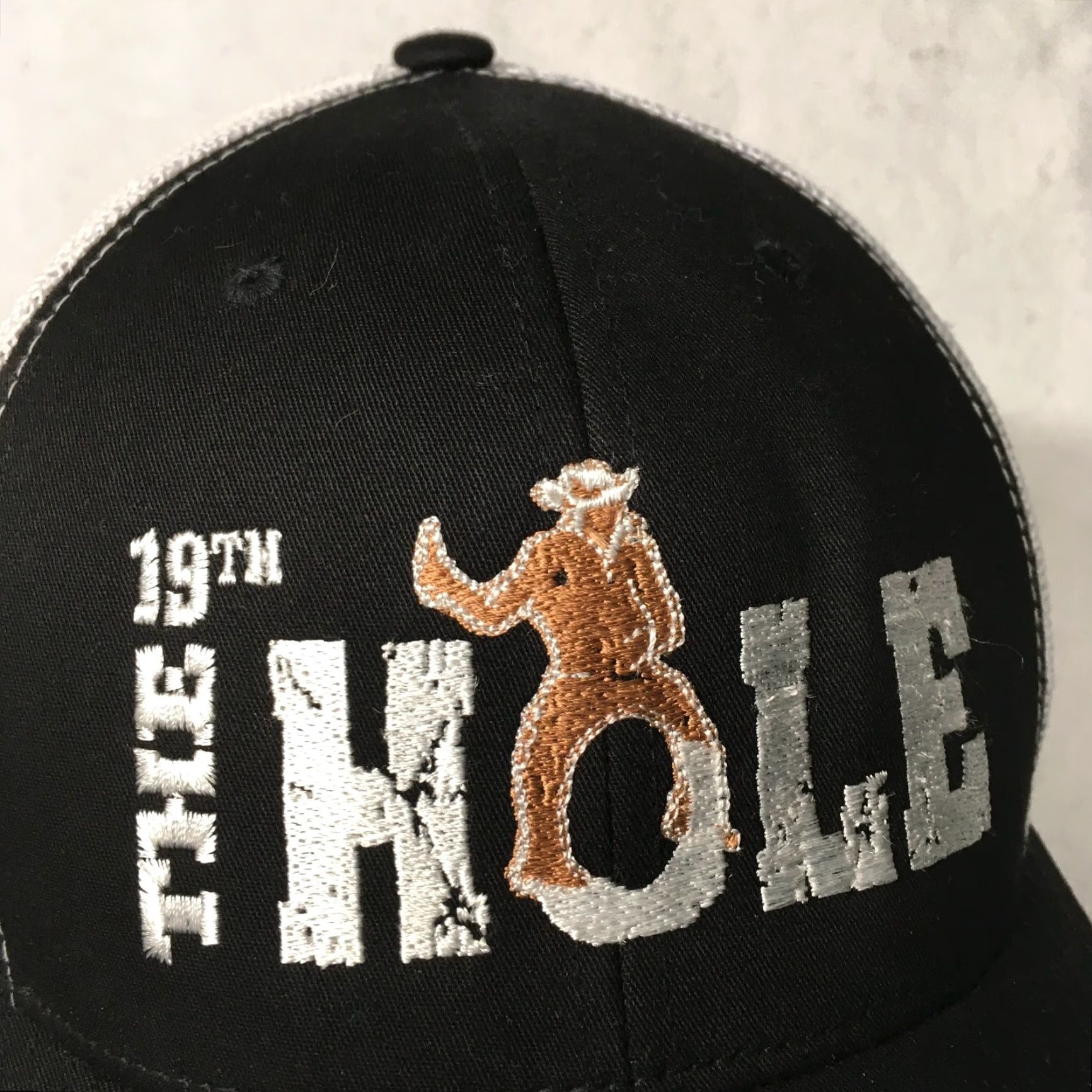 Vintage Nike Golf Country Club 19th Hole SnapBack Cap Hat Cowboy Western Rodeo - Black, One Size, Men Size ONE SIZE - 3 Thumbnail