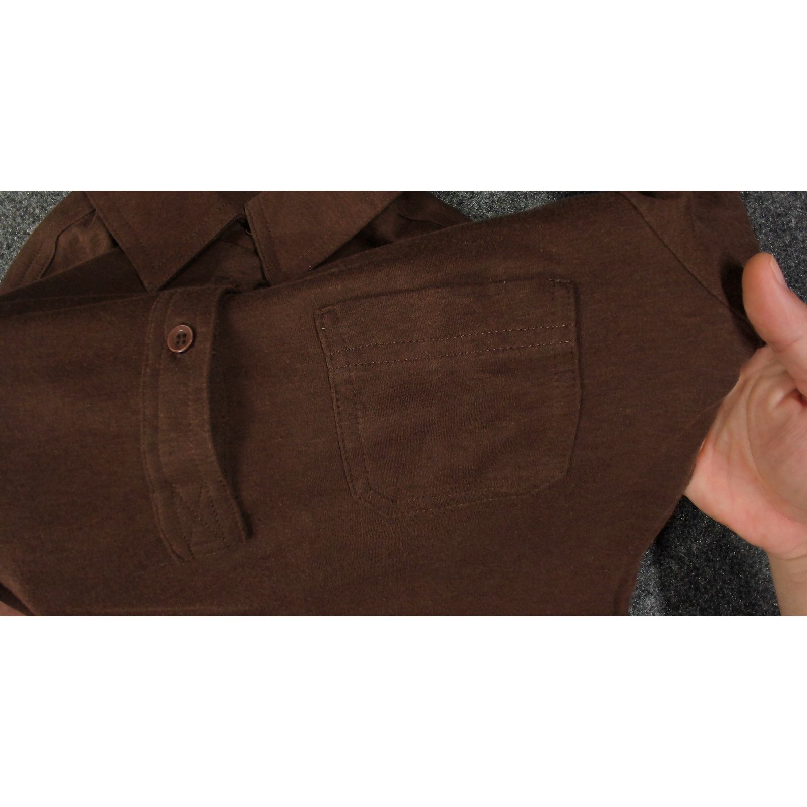 Sears Vintage / Sears / 80s Single Stitch Brown Cap Sleeve Polo Size L / US 10 / IT 46 - 7 Thumbnail
