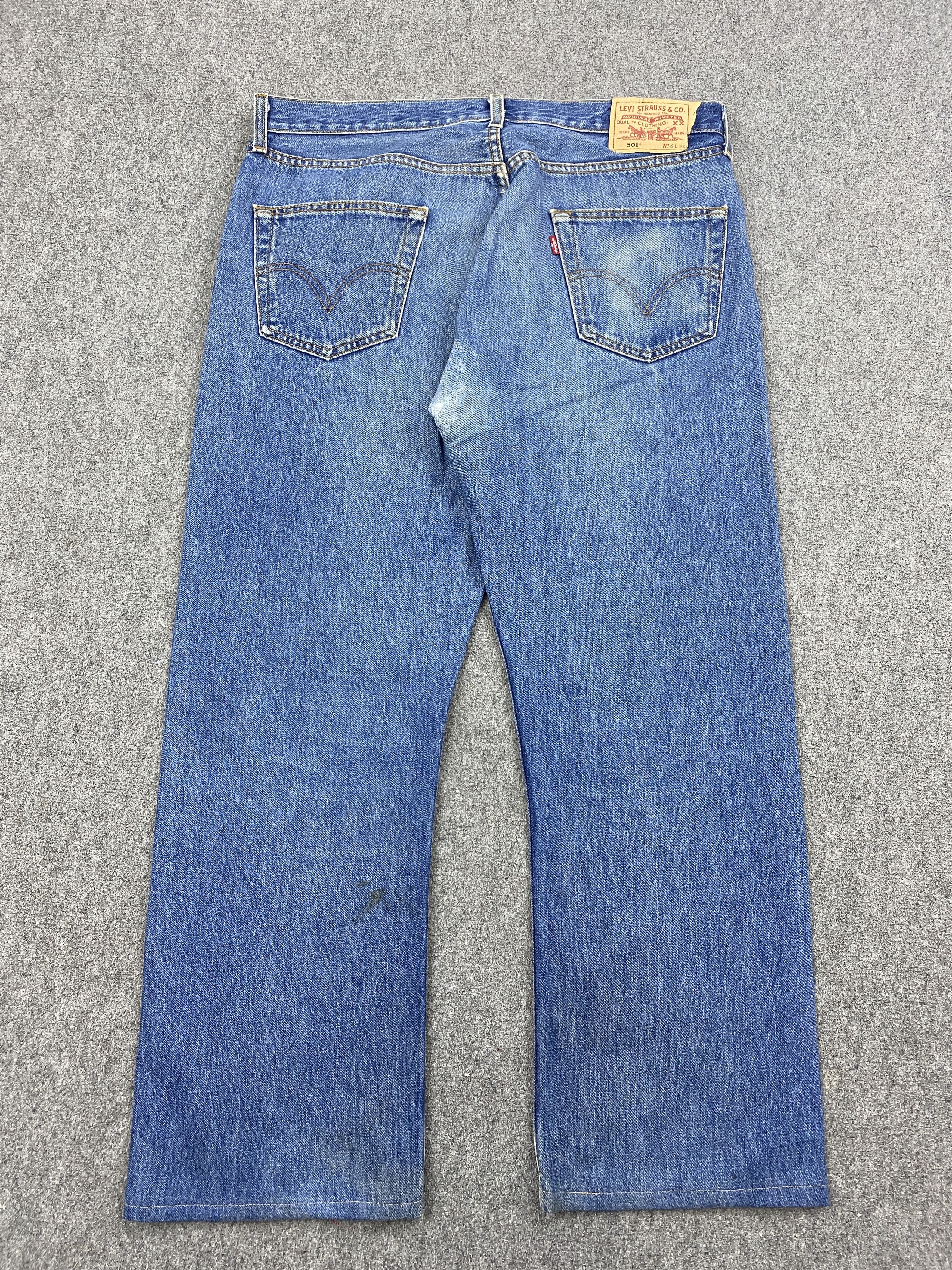 Levi's Distressed Blue Denim Vintage Levis 501 Jeans DP2804 Size US 38 / EU 54 - 3 Thumbnail